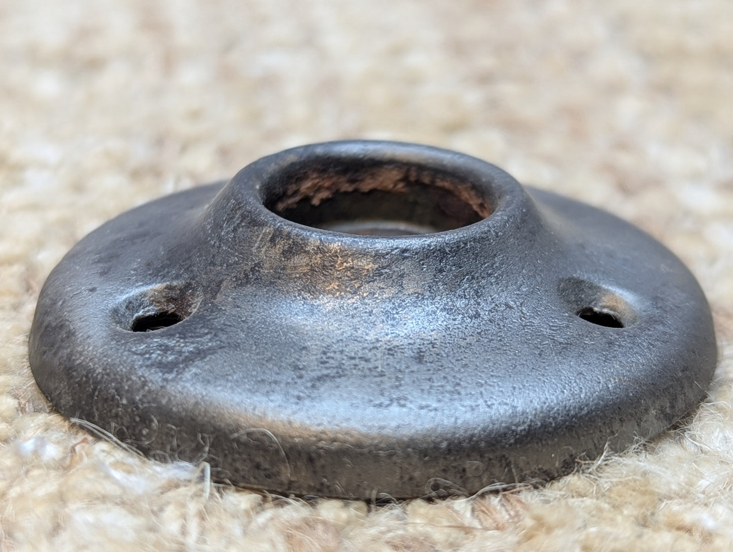 2" Antique Steel Rosette Escutcheon For Door Knob