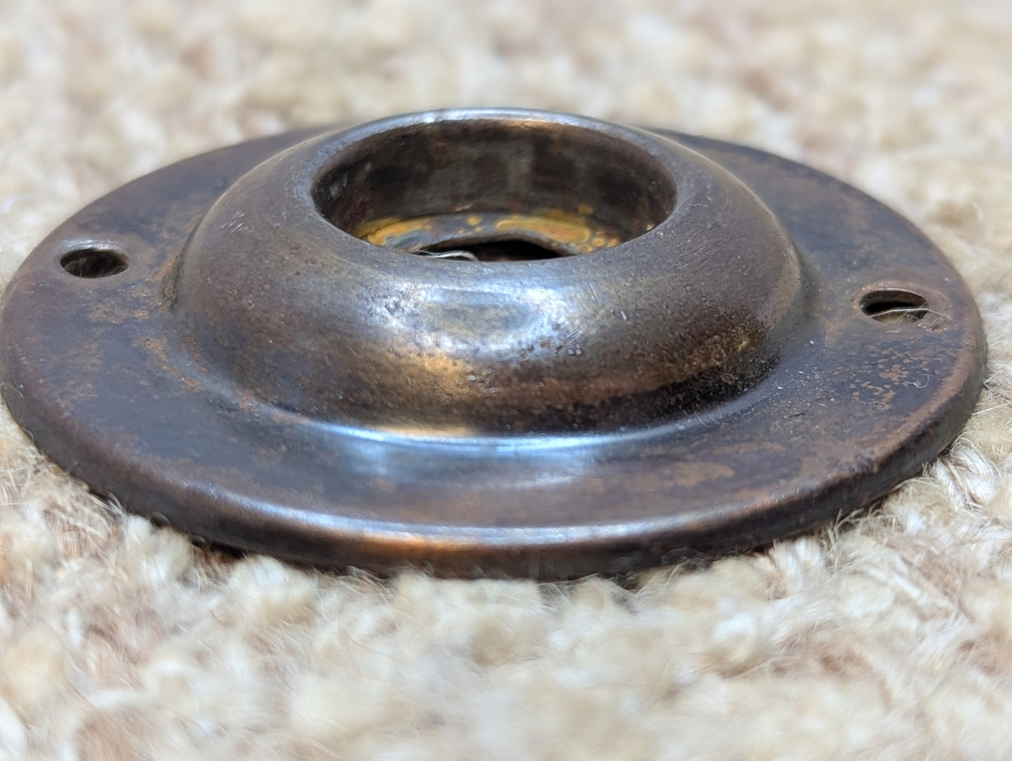 2 1/16" Antique Steel Rosette Escutcheon For Door Knob