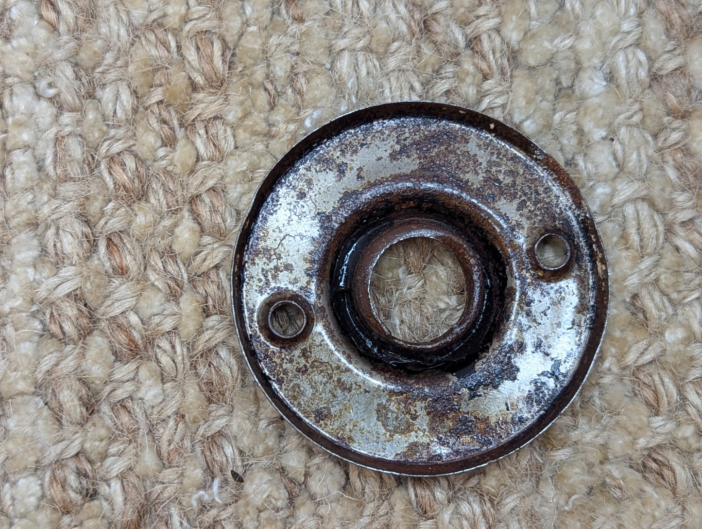 1 7/8" Antique Steel Rosette Escutcheon For Door Knob