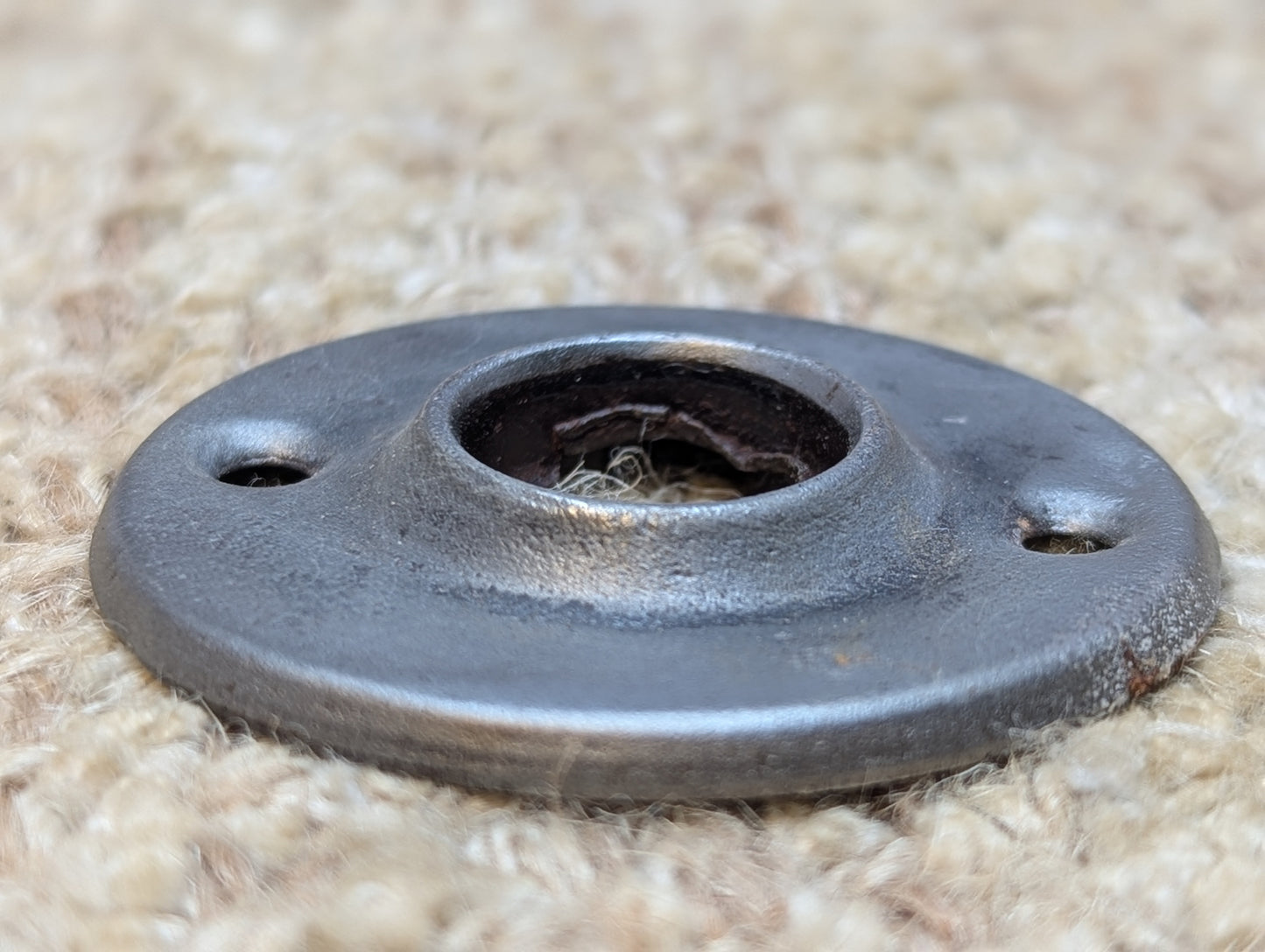 1 7/8" Antique Steel Rosette Escutcheon For Door Knob