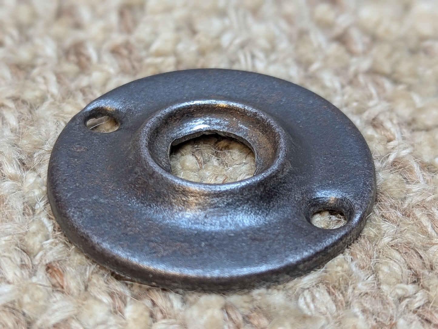 1 3/4" Antique Steel Rosette Escutcheon For Door Knob