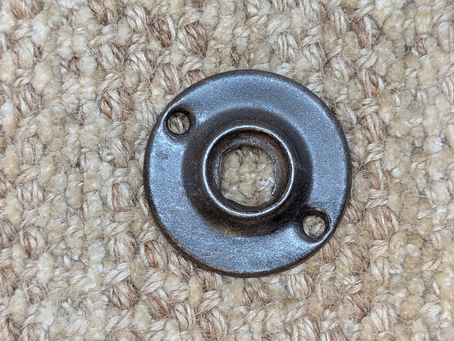 1 3/4" Antique Steel Rosette Escutcheon For Door Knob