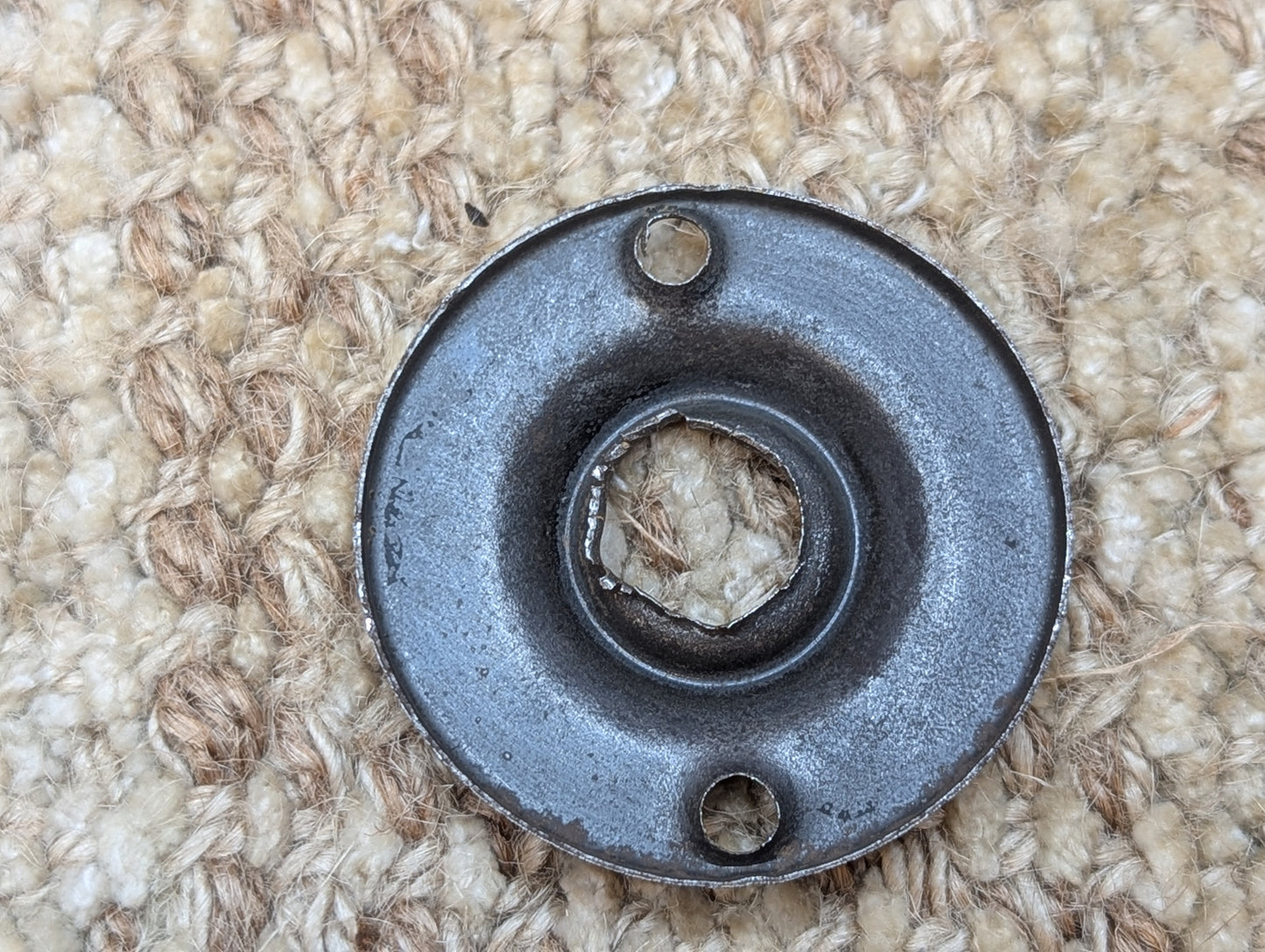 1 3/4" Antique Steel Rosette Escutcheon For Door Knob