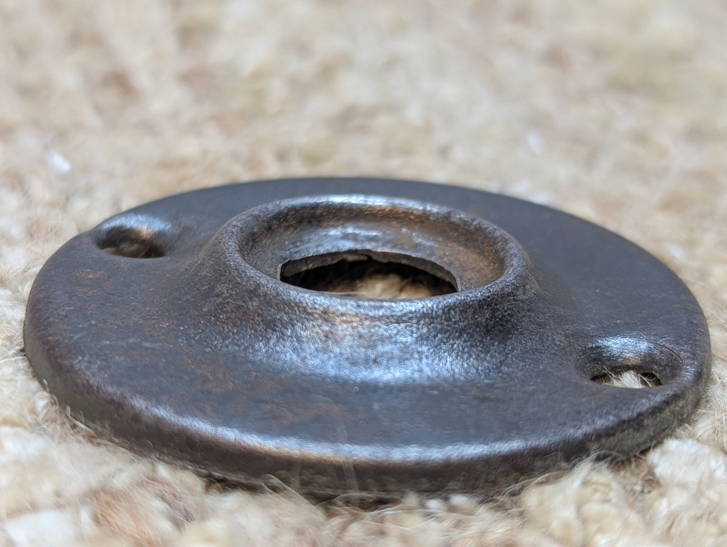 1 3/4" Antique Steel Rosette Escutcheon For Door Knob