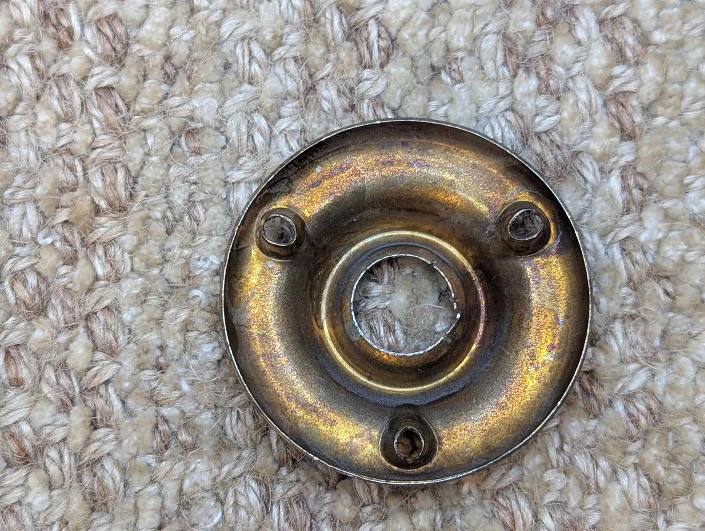 1 15/16" Antique Brass Plated Steel Rosette Escutcheon For Door Knob