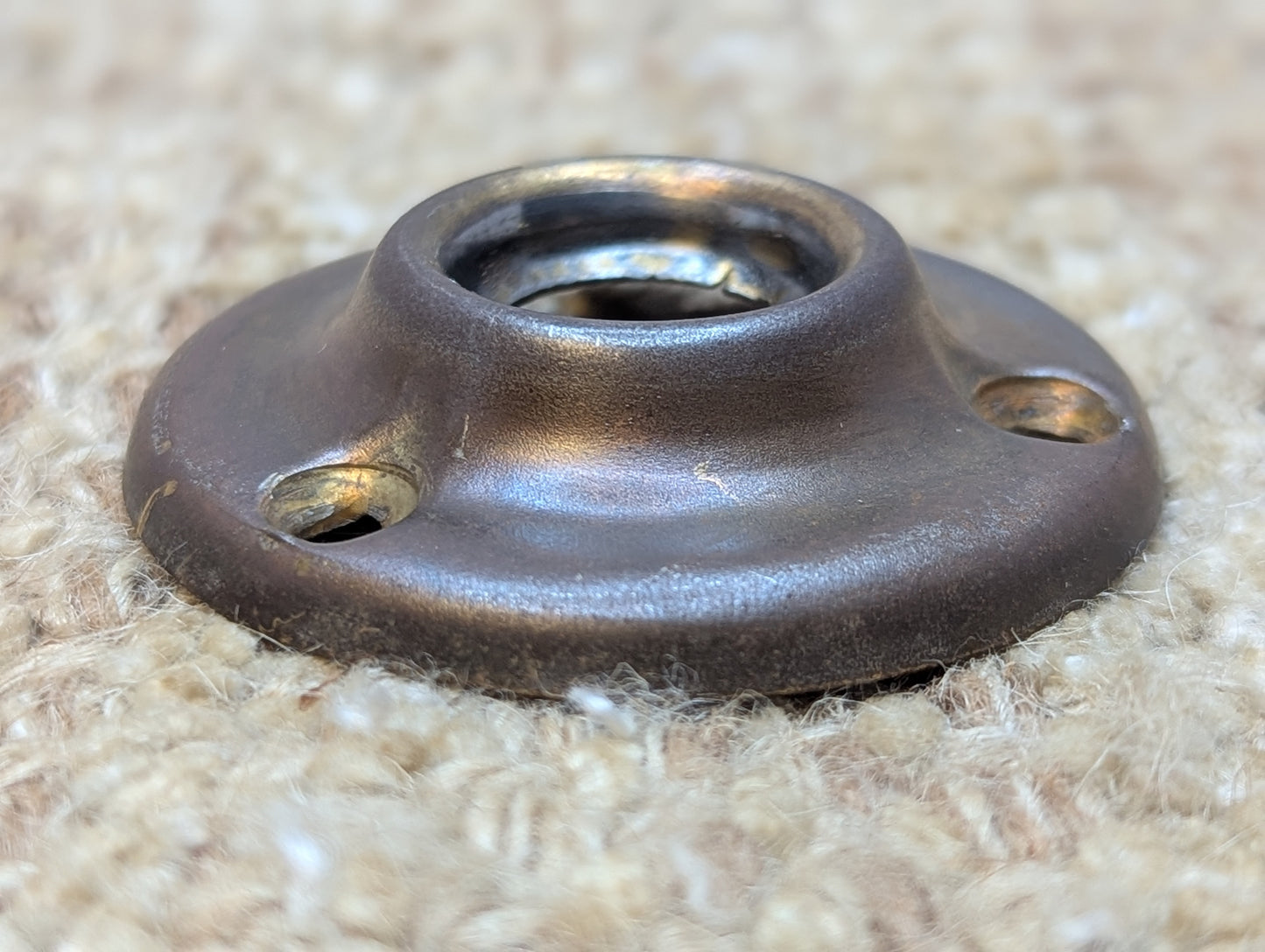 1 15/16" Antique Brass Plated Steel Rosette Escutcheon For Door Knob