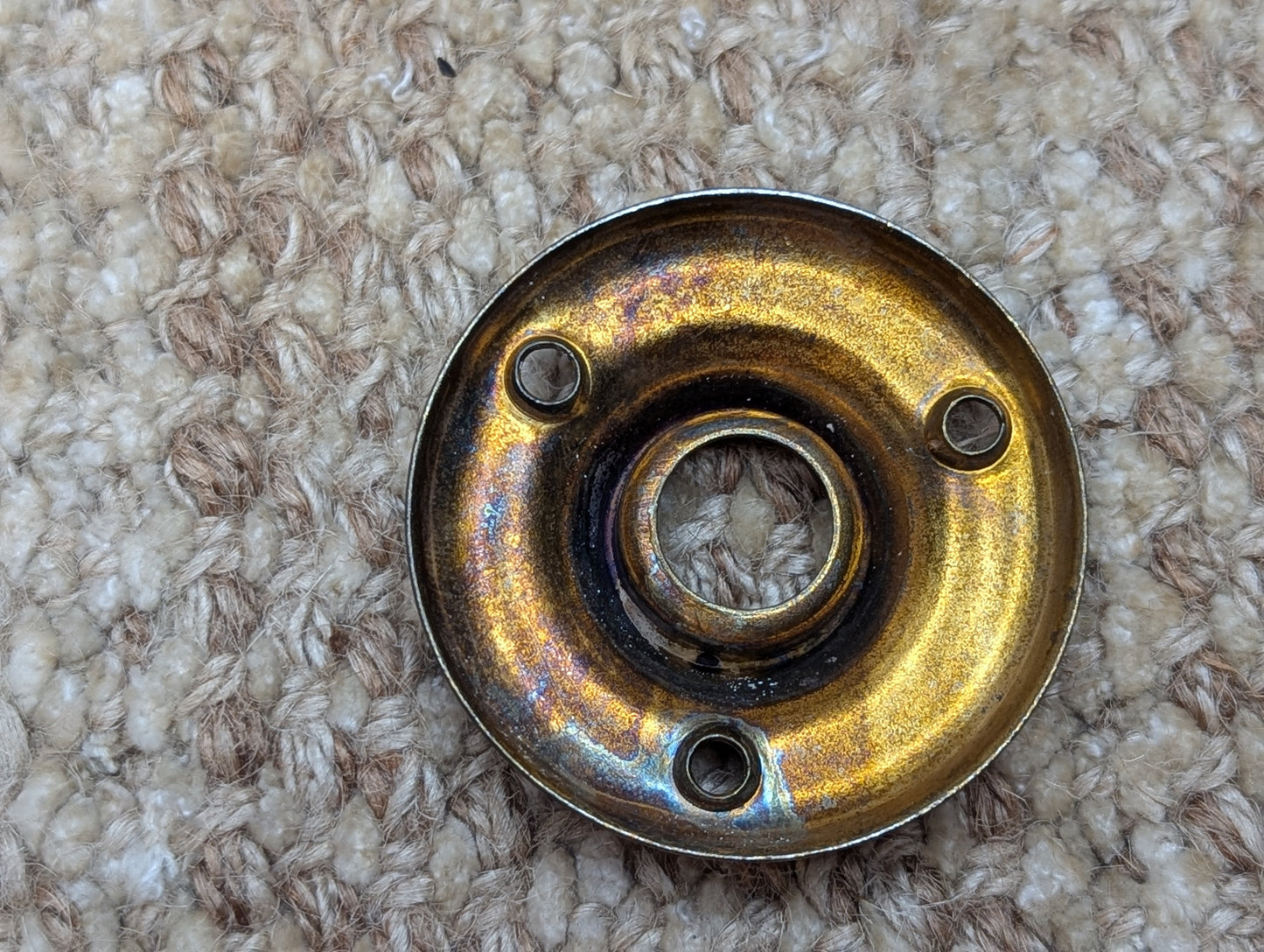 2" Antique Brass Plated Steel Rosette Escutcheon For Door Knob