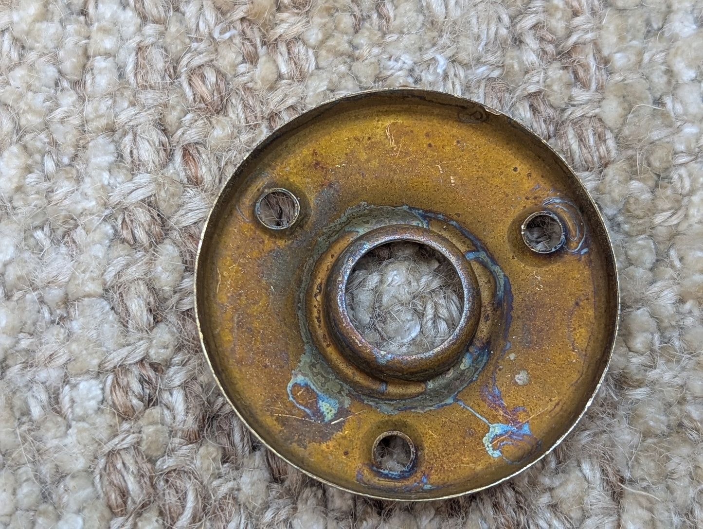 2" Antique Brass Plated Steel Rosette Escutcheon For Door Knob