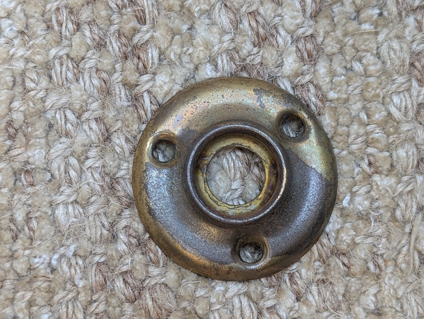 1 3/4" Antique Brass Plated Steel Rosette Escutcheon For Door Knob