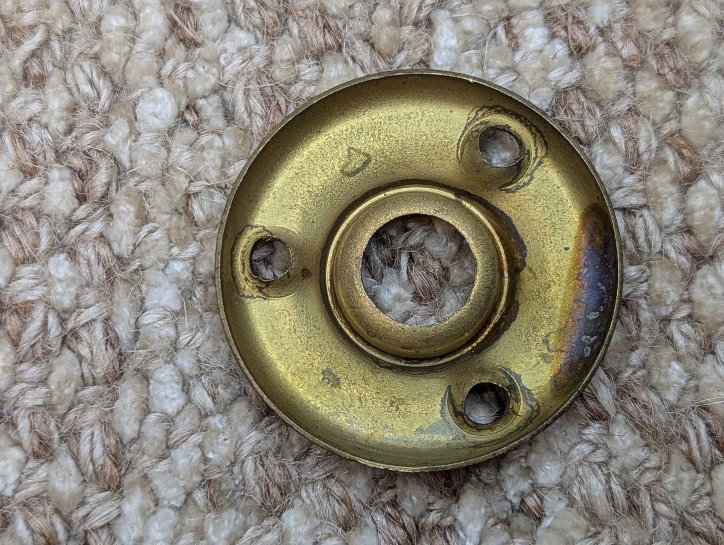 1 3/4" Antique Brass Plated Steel Rosette Escutcheon For Door Knob