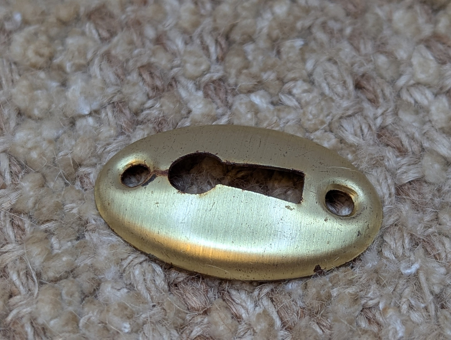 Antique Brass Plated Steel Key Hole Cover Escutcheon