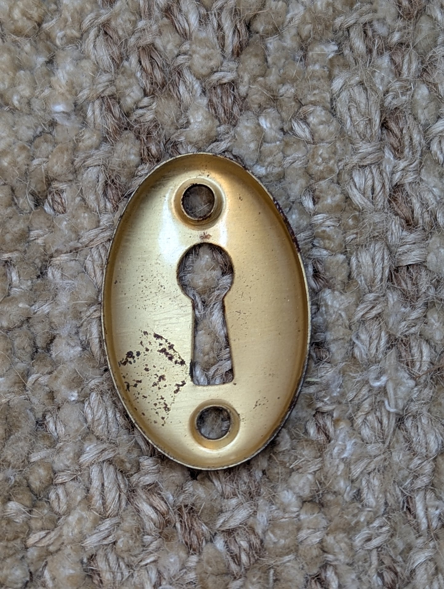 Antique Brass Plated Steel Key Hole Cover Escutcheon