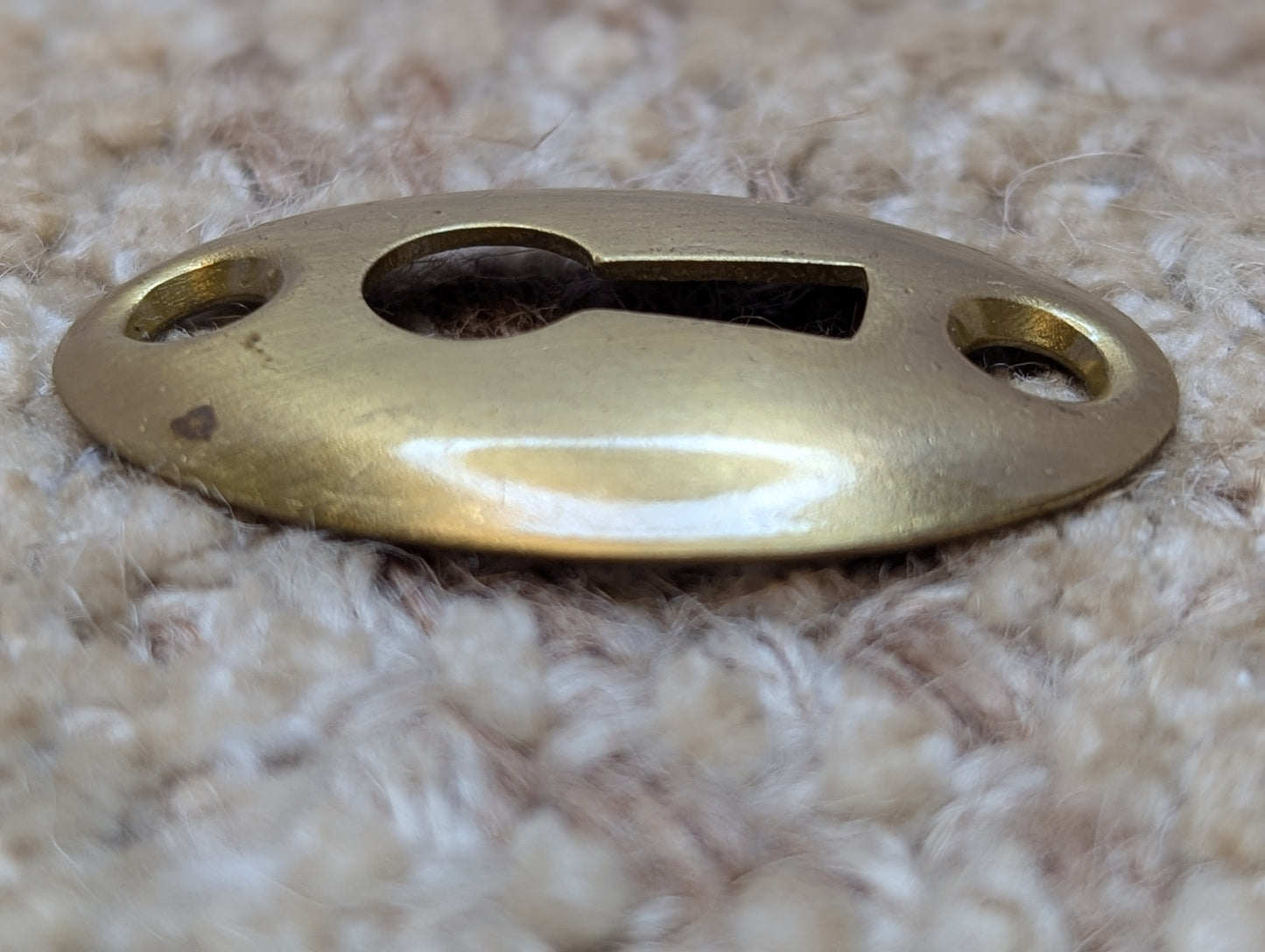 Antique Brass Plated Steel Key Hole Cover Escutcheon