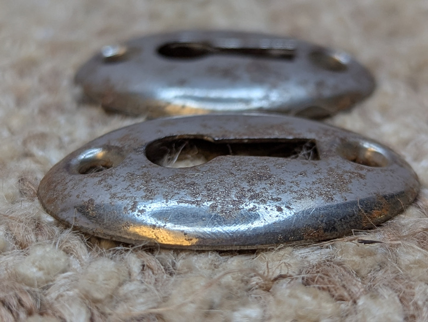 Pair Of Antique Steel Key Hole Cover Escutcheon