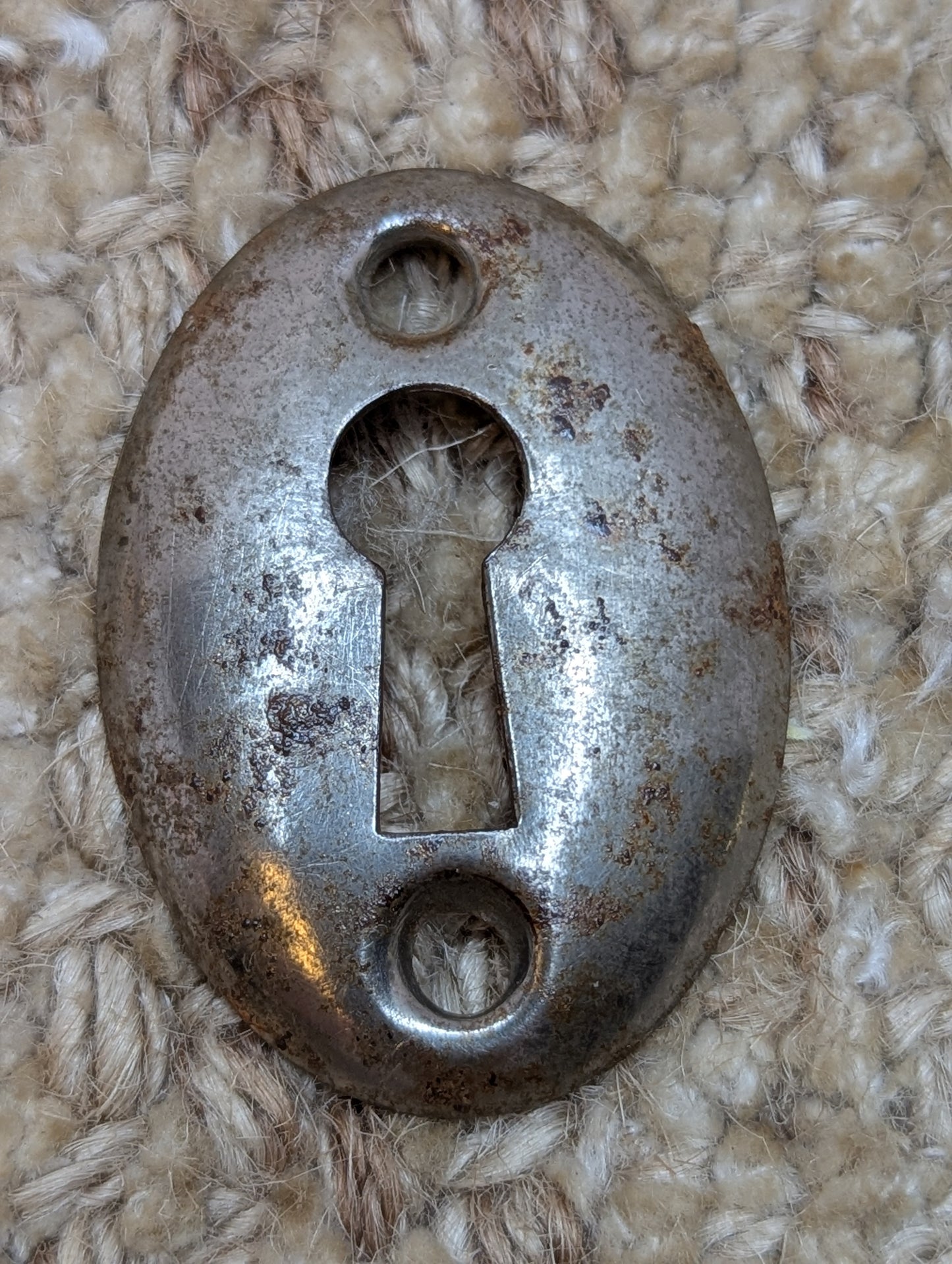 Pair Of Antique Steel Key Hole Cover Escutcheon