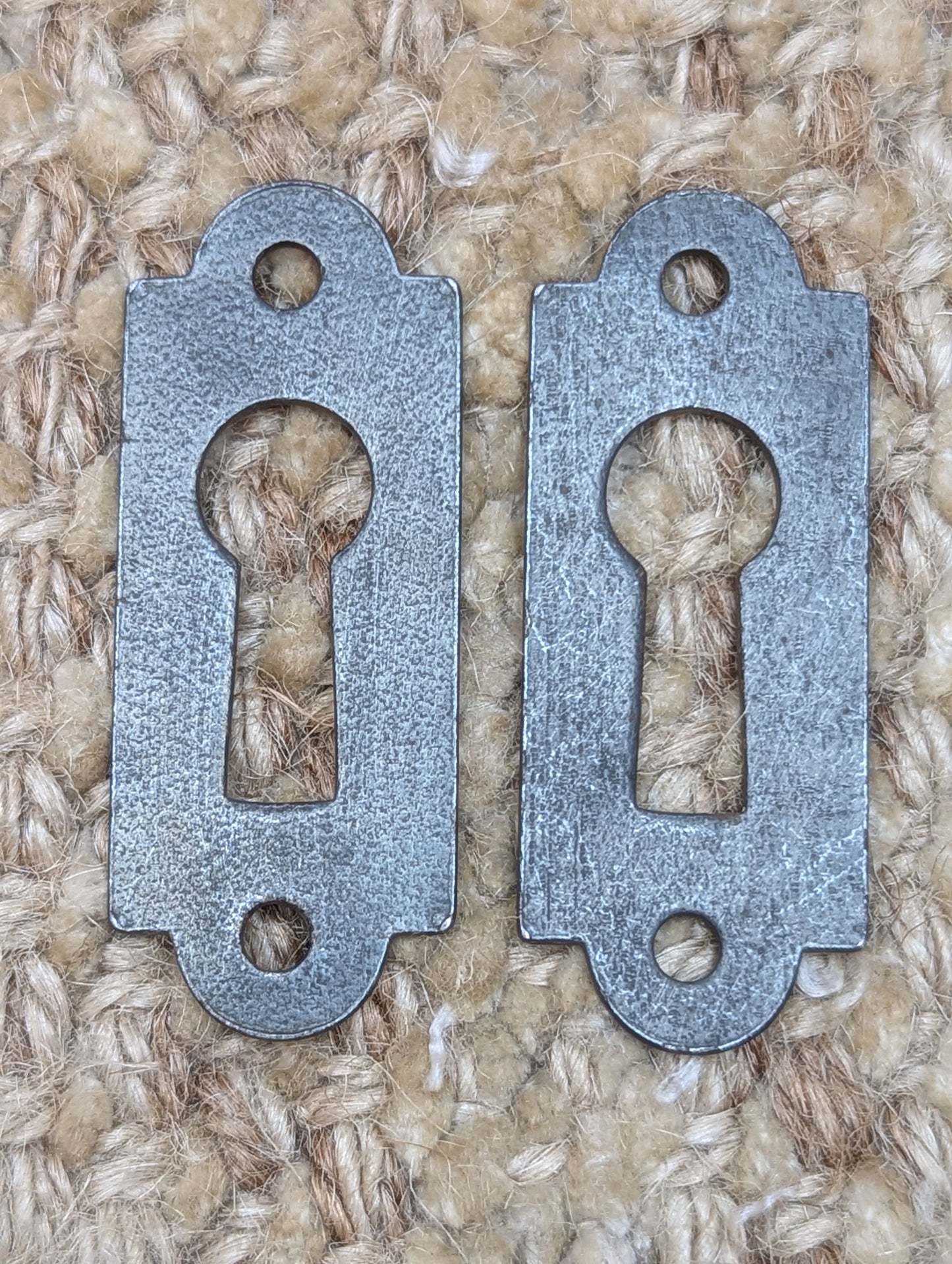 Pair Of Antique Steel Key Hole Cover Escutcheon