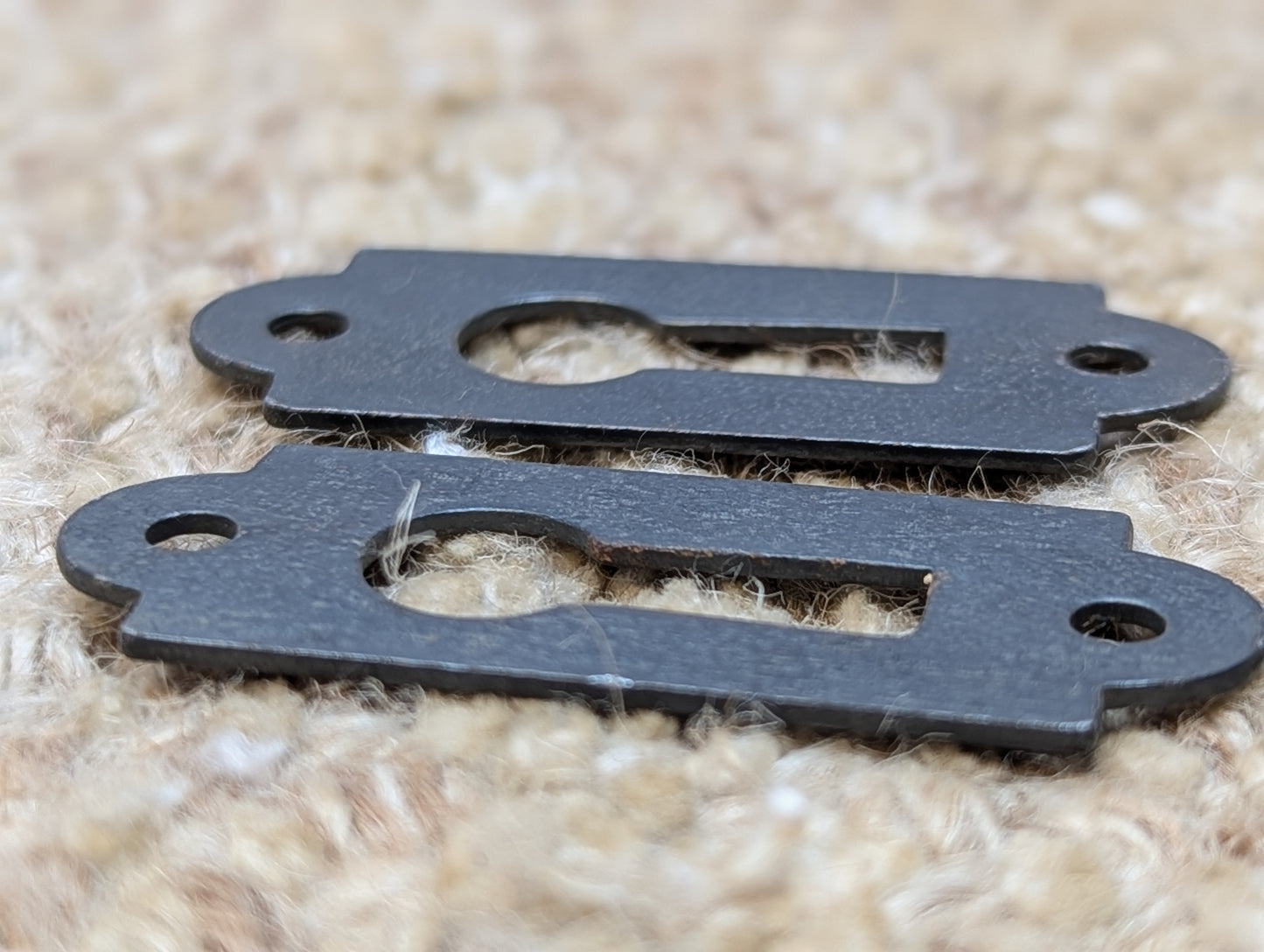 Pair Of Antique Steel Key Hole Cover Escutcheon