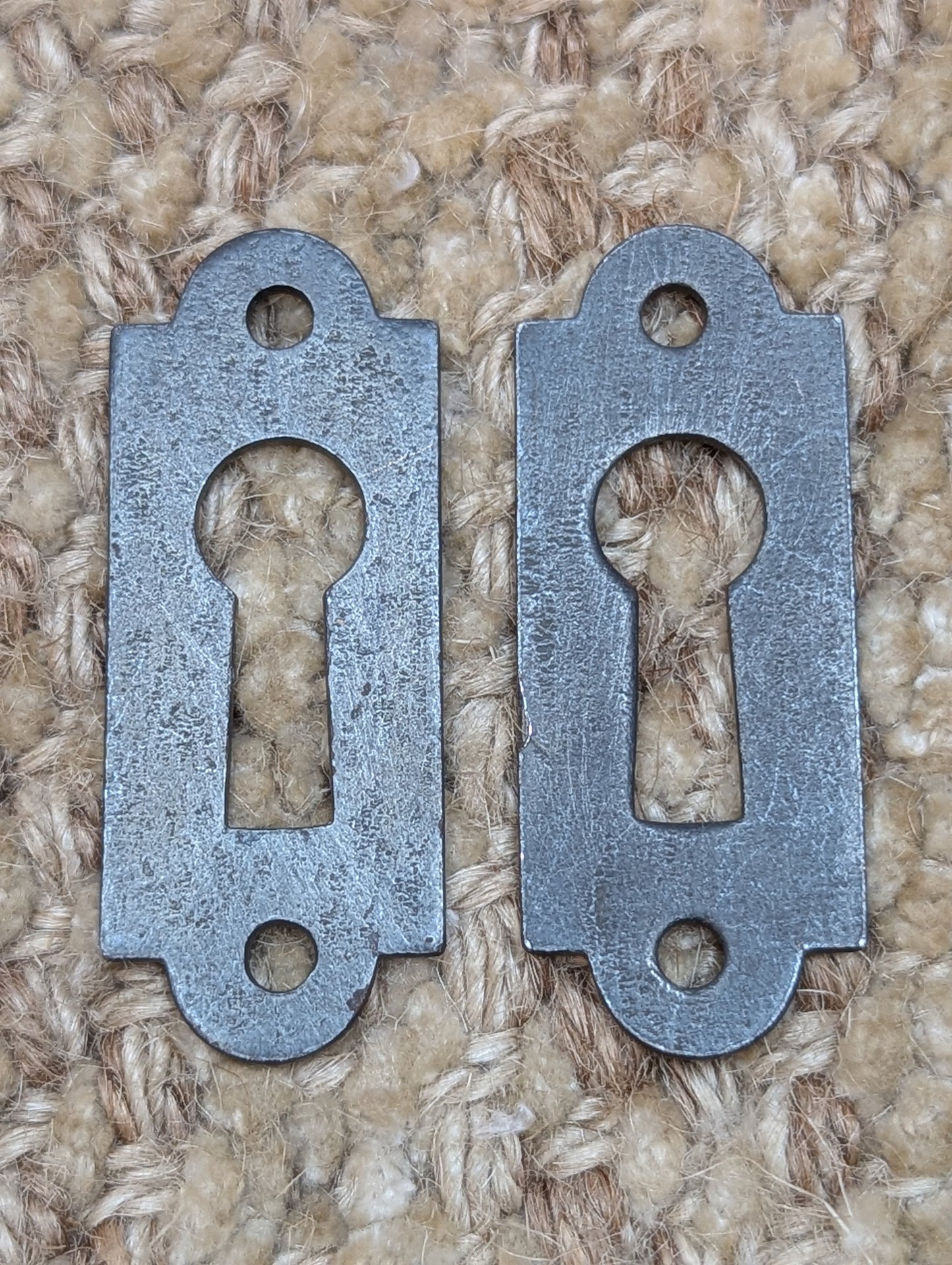 Pair Of Antique Steel Key Hole Cover Escutcheon