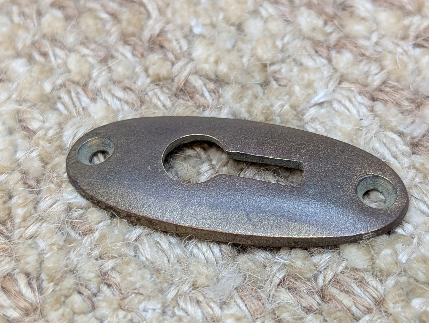 Antique Cast Brass Key Hole Cover Escutcheon