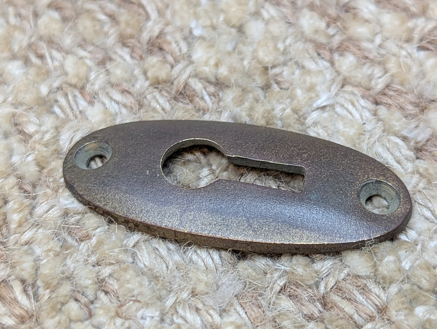 Antique Cast Brass Key Hole Cover Escutcheon