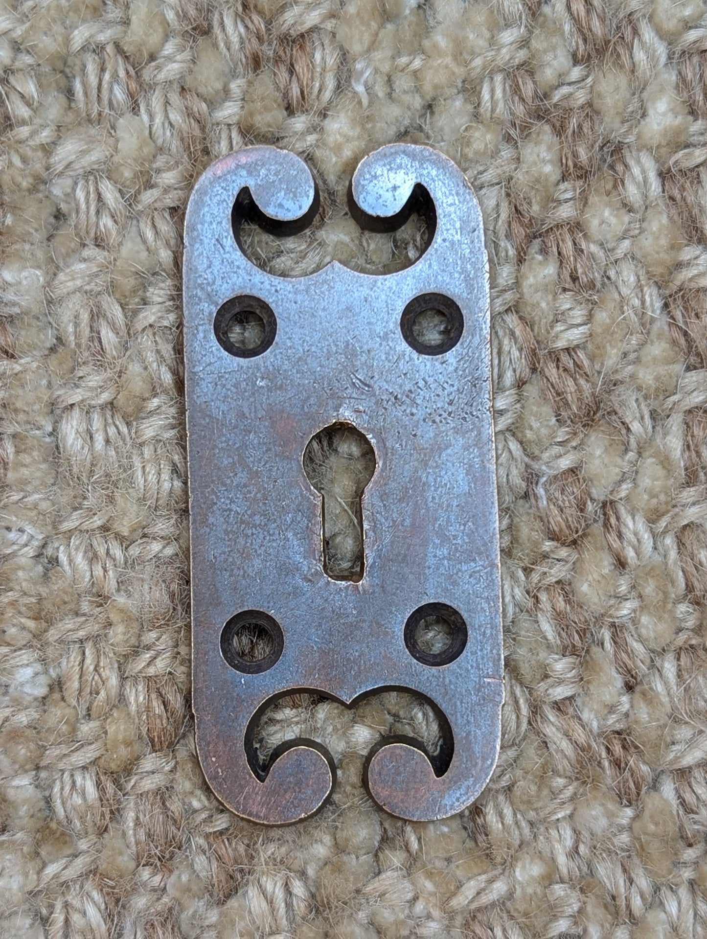Antique Cast Brass Key Hole Cover Escutcheon
