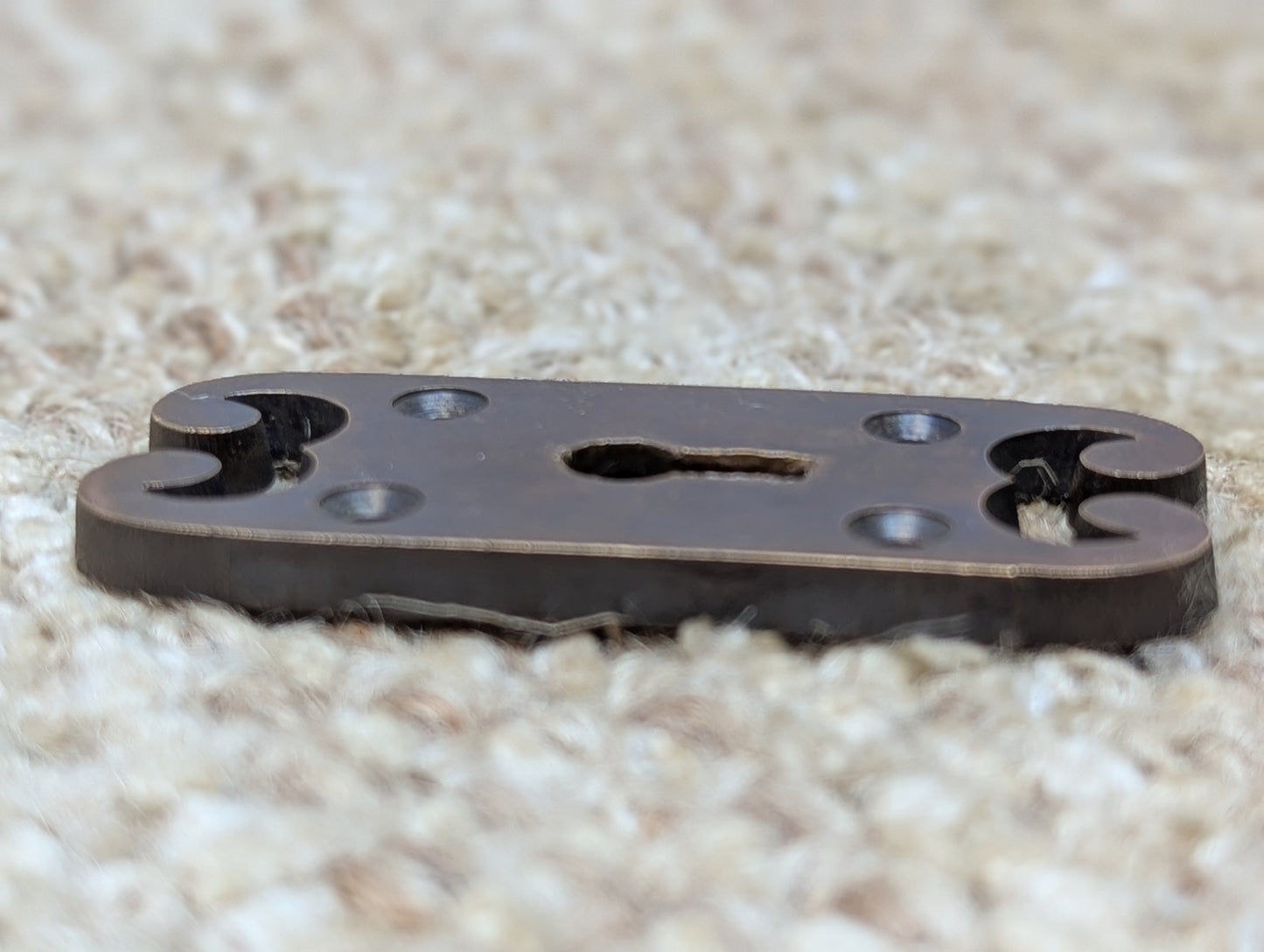 Antique Cast Brass Key Hole Cover Escutcheon
