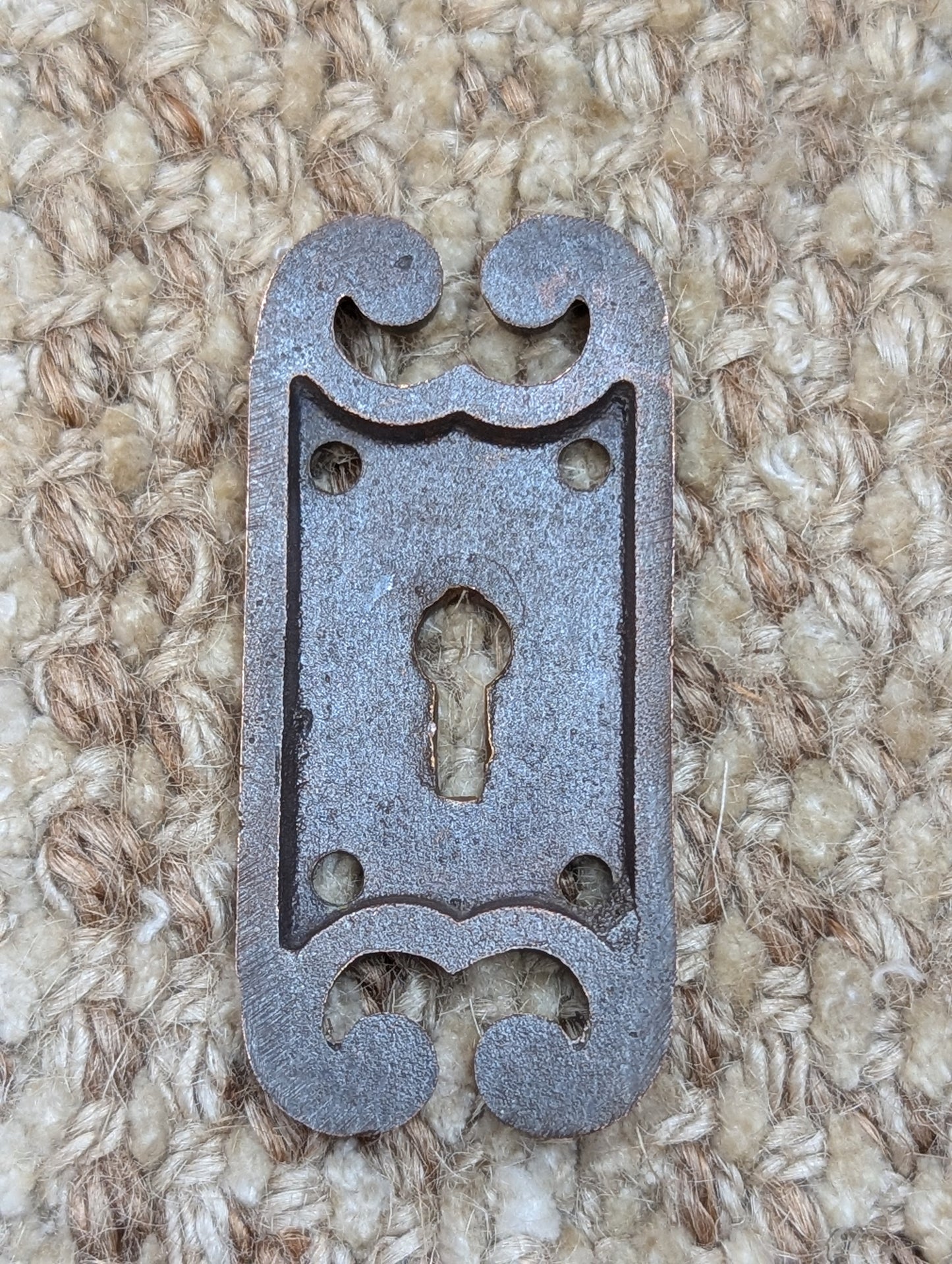 Antique Cast Brass Key Hole Cover Escutcheon
