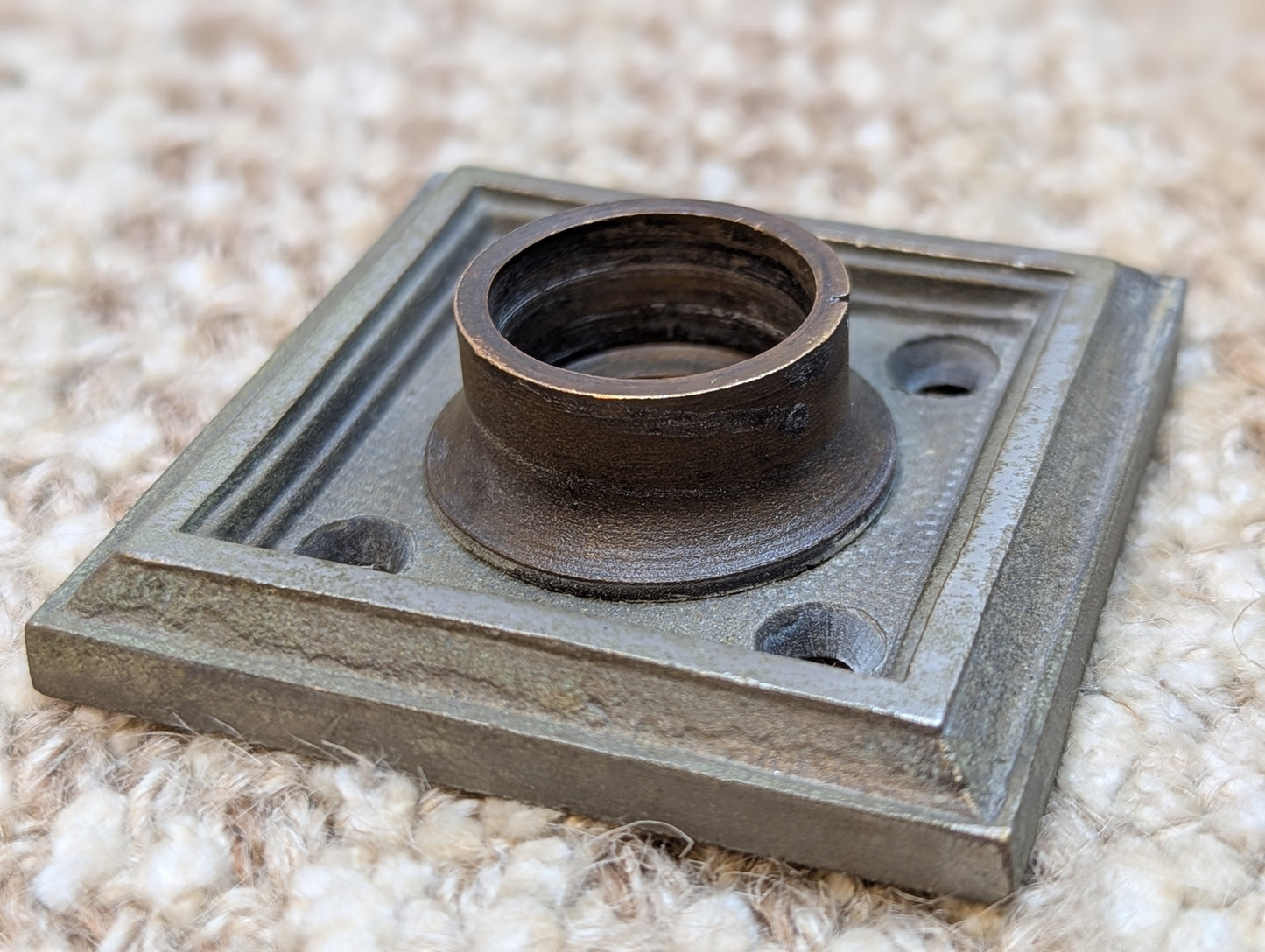 Antique Cast Rosette Escutcheon & Key Hole Cover For Door Knob Rockland #5
