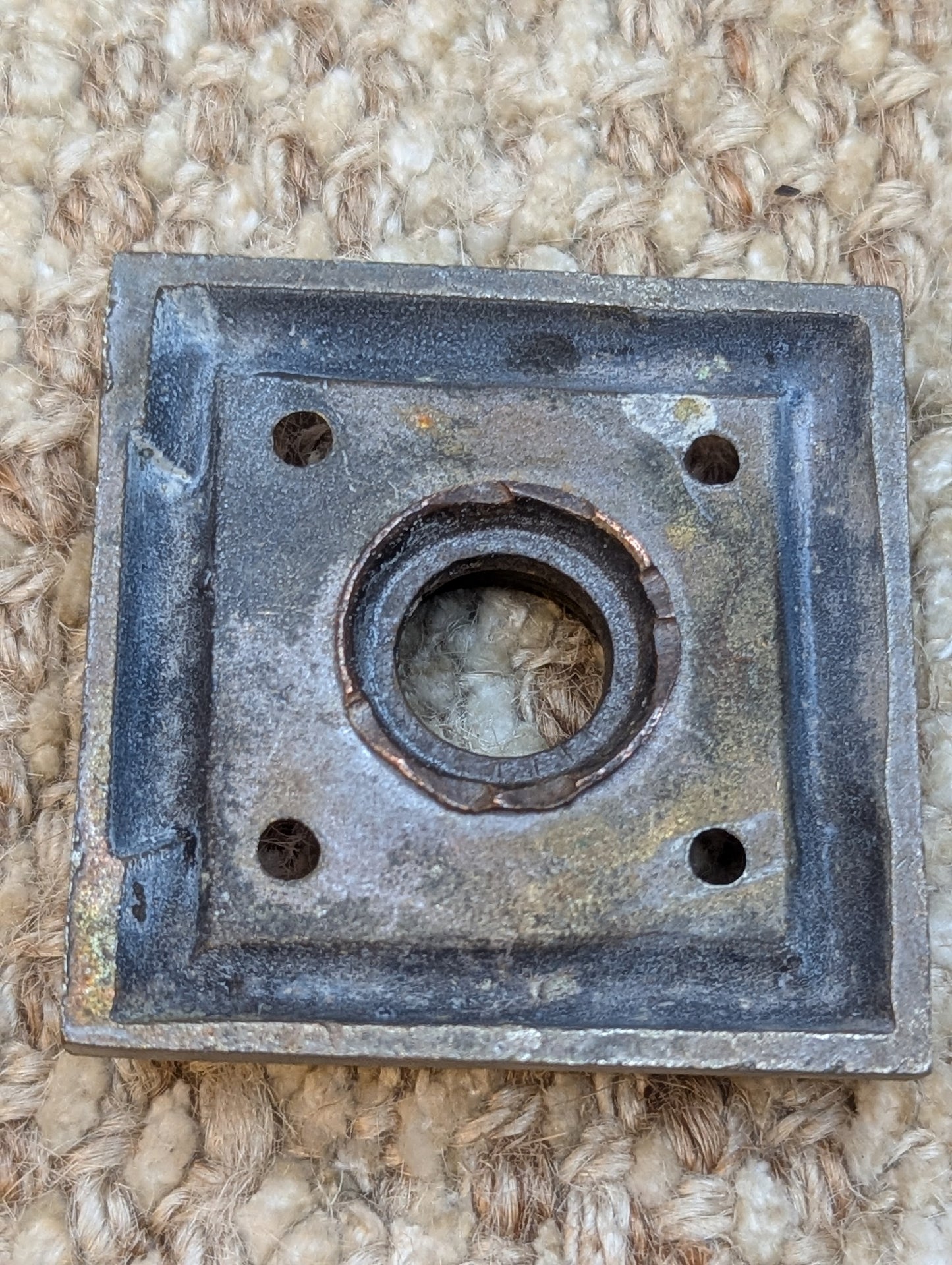 Antique Cast Rosette Escutcheon & Key Hole Cover For Door Knob Rockland #5