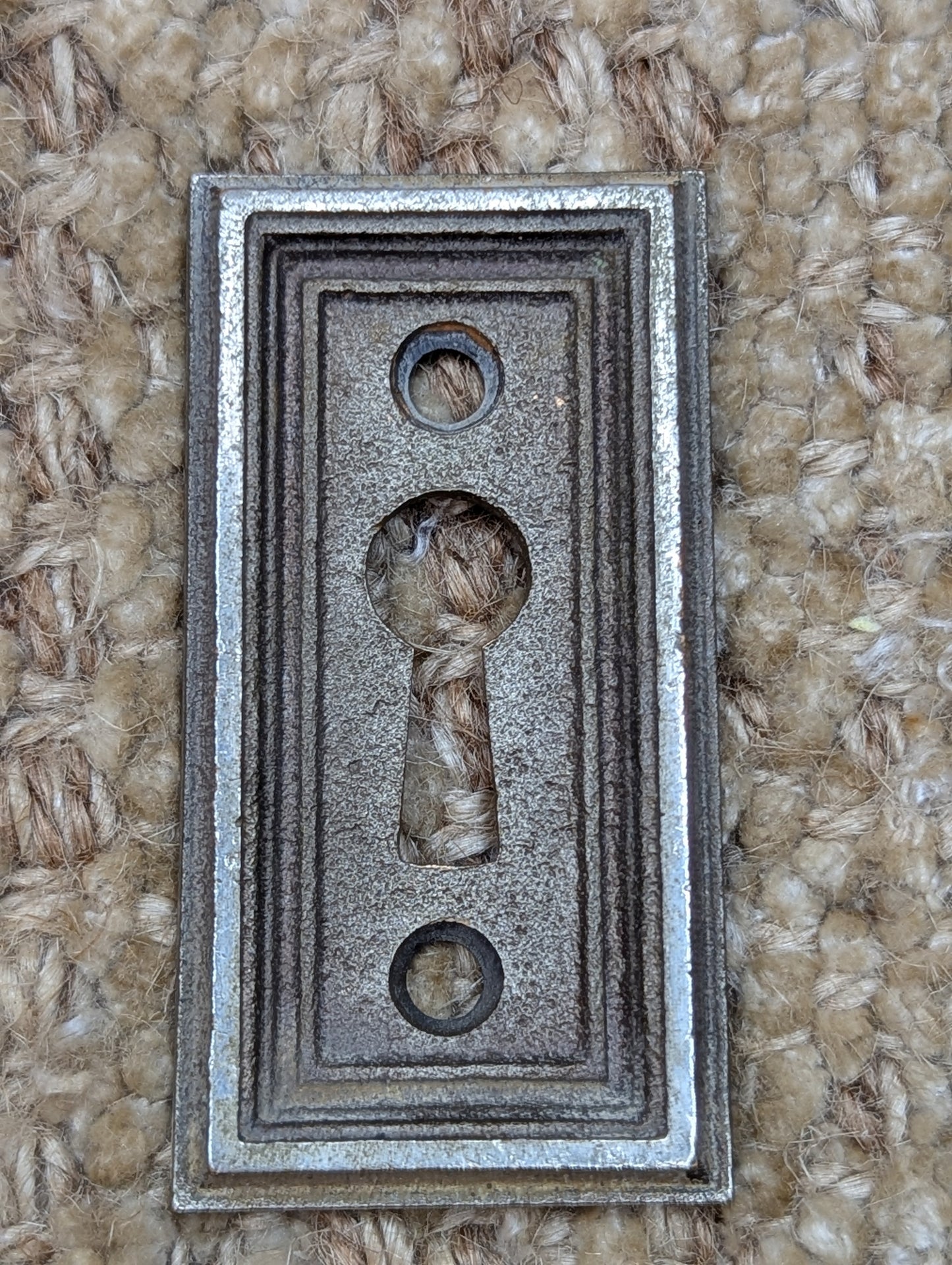 Antique Cast Rosette Escutcheon & Key Hole Cover For Door Knob Rockland #5