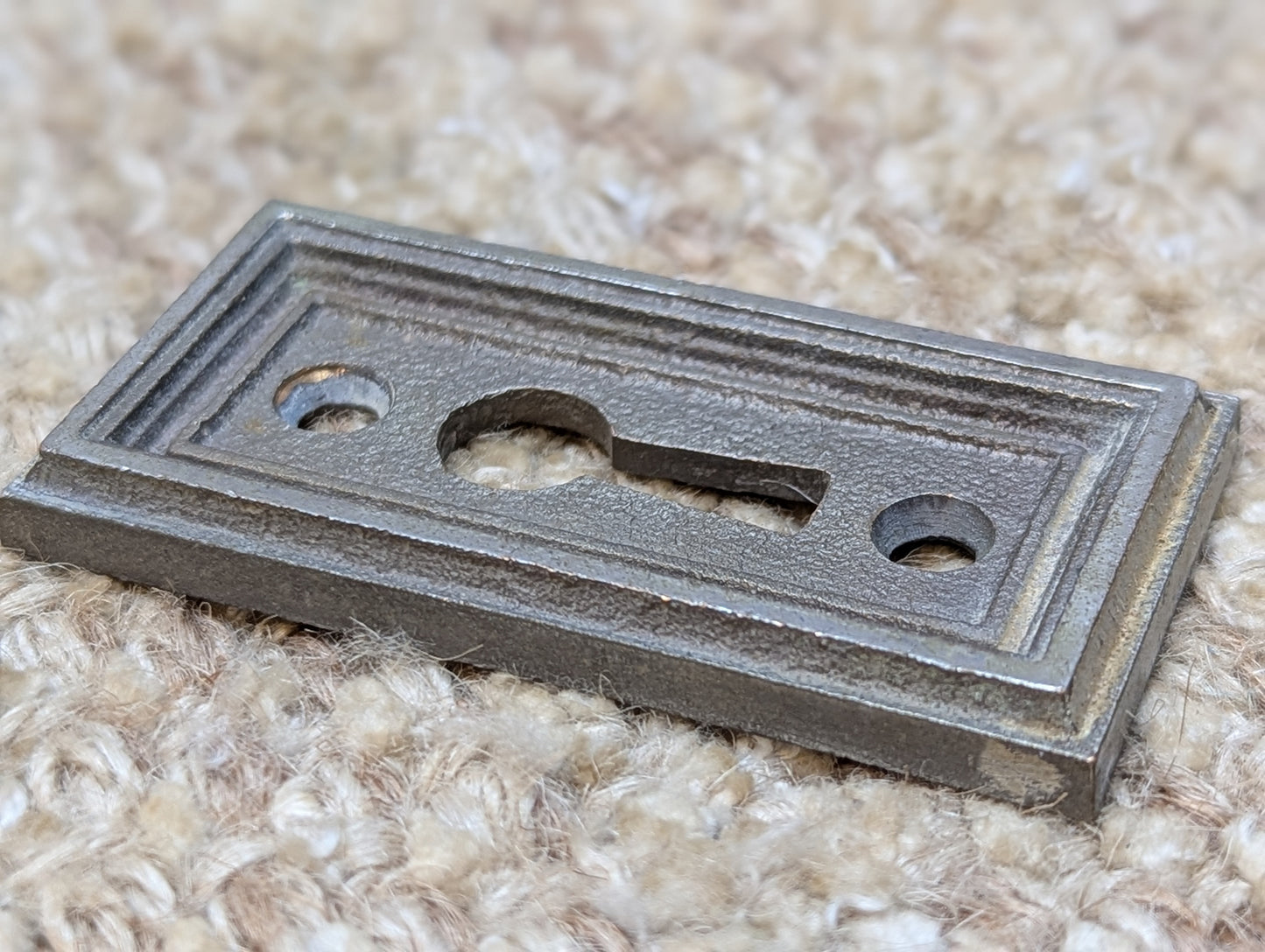 Antique Cast Rosette Escutcheon & Key Hole Cover For Door Knob Rockland #5