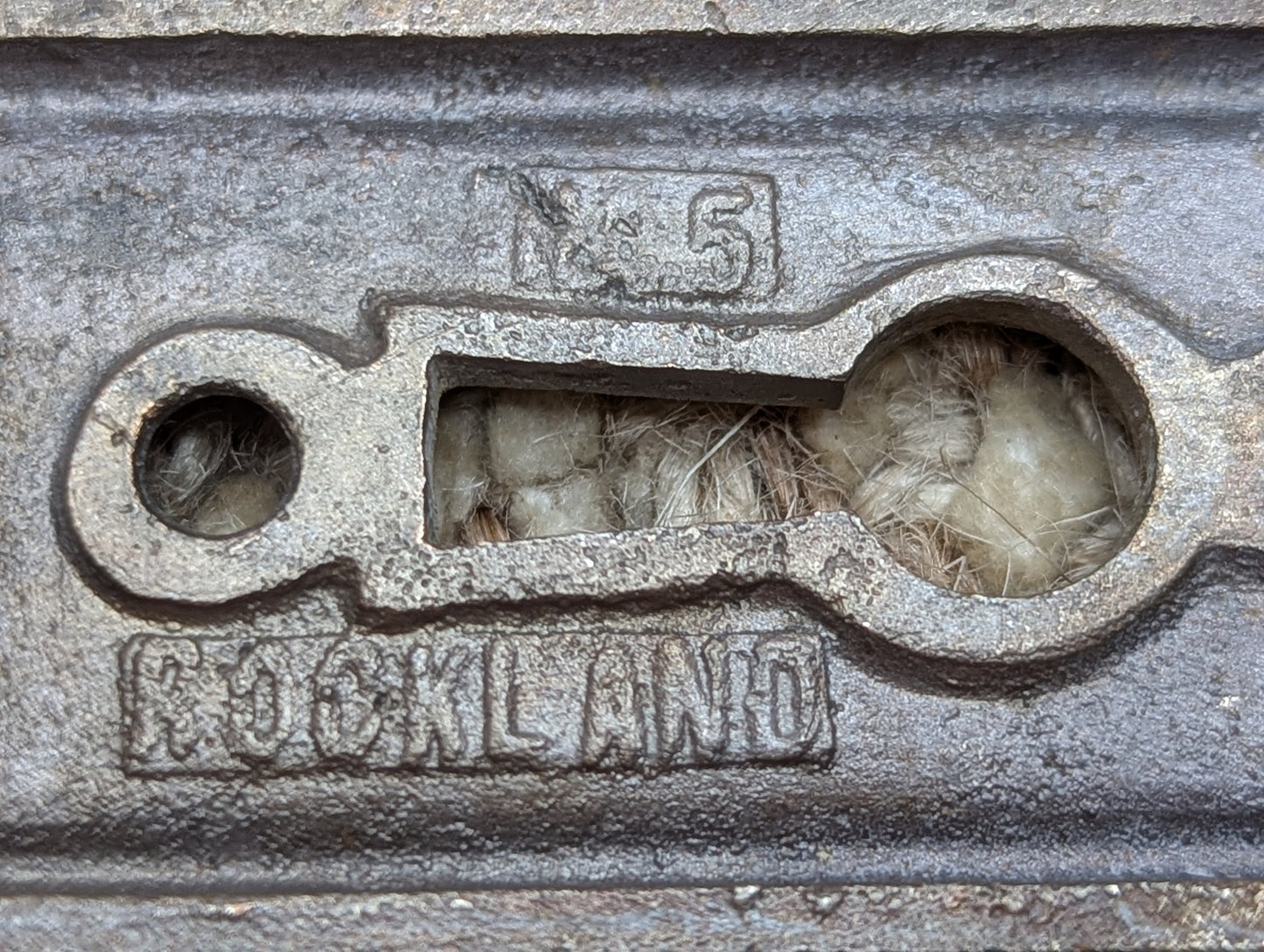 Antique Cast Rosette Escutcheon & Key Hole Cover For Door Knob Rockland #5