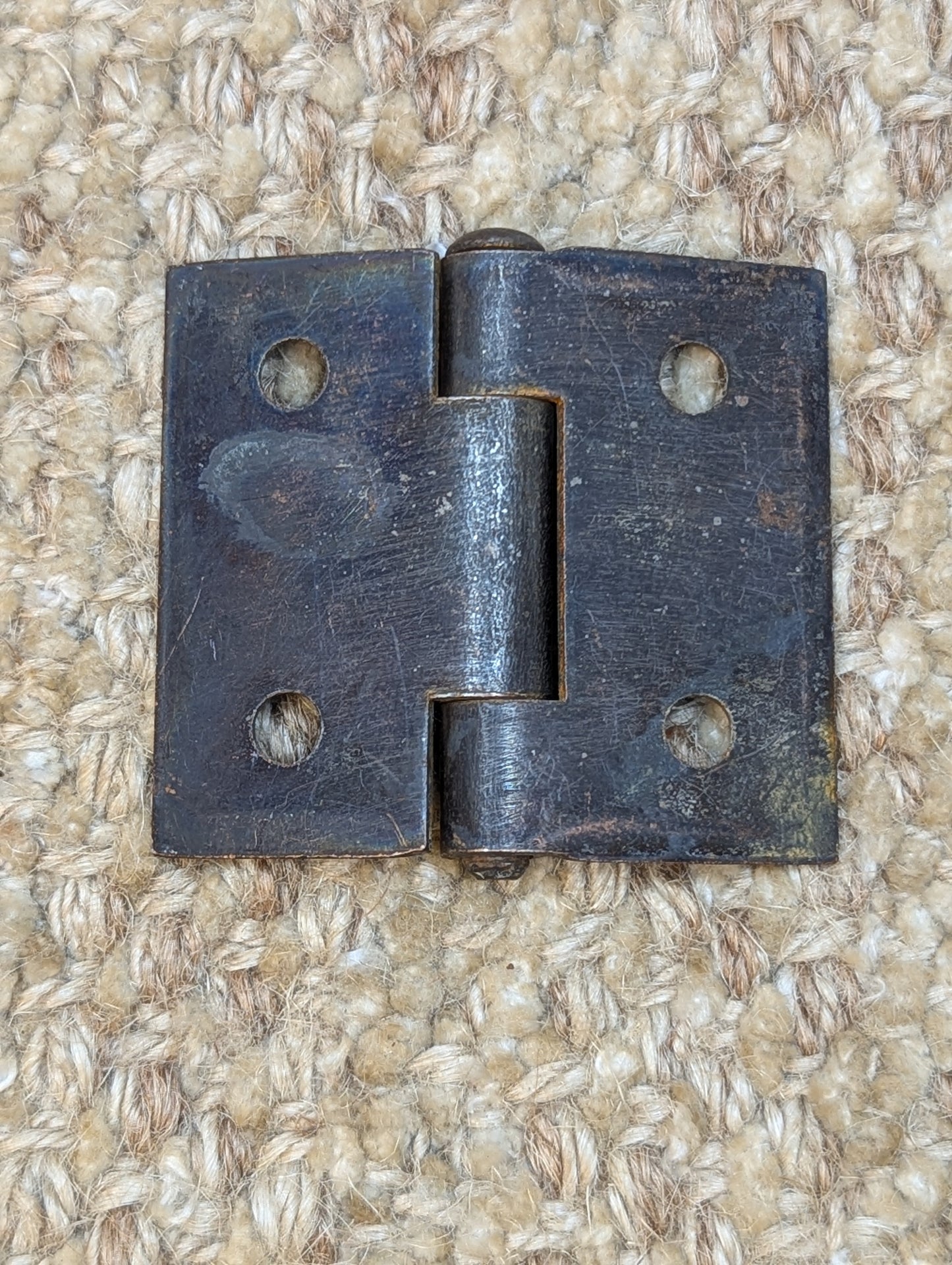 2" x 1 3/4" Antique Flashed Copper Steel Cabinet Door Hinge