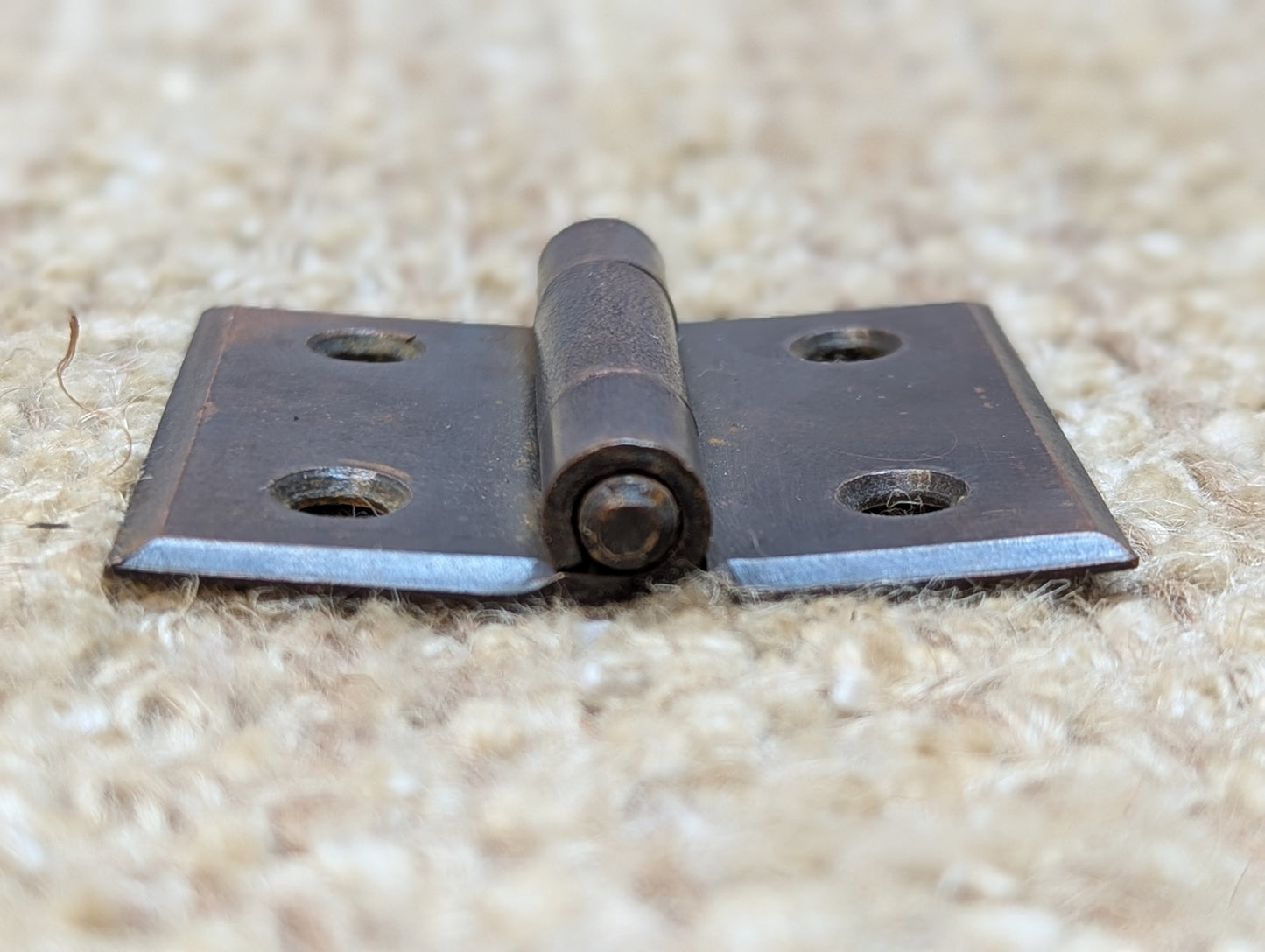 2" x 1 3/4" Antique Flashed Copper Steel Cabinet Door Hinge
