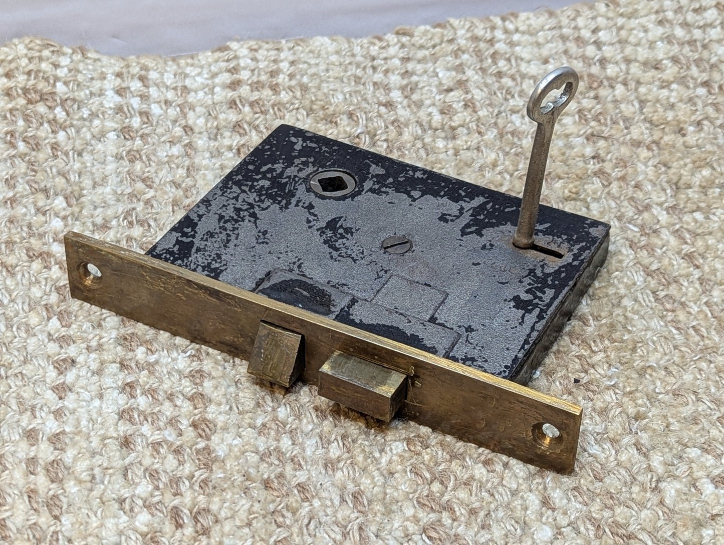 Antique Interior Mortise Lock Door Hardware #067 With Key