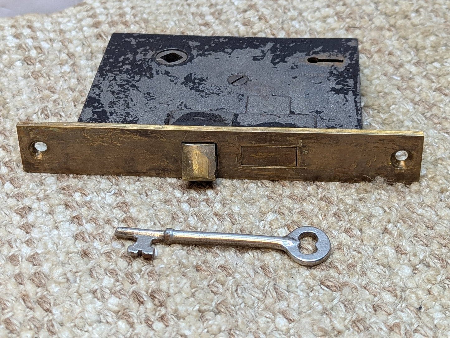 Antique Interior Mortise Lock Door Hardware #067 With Key