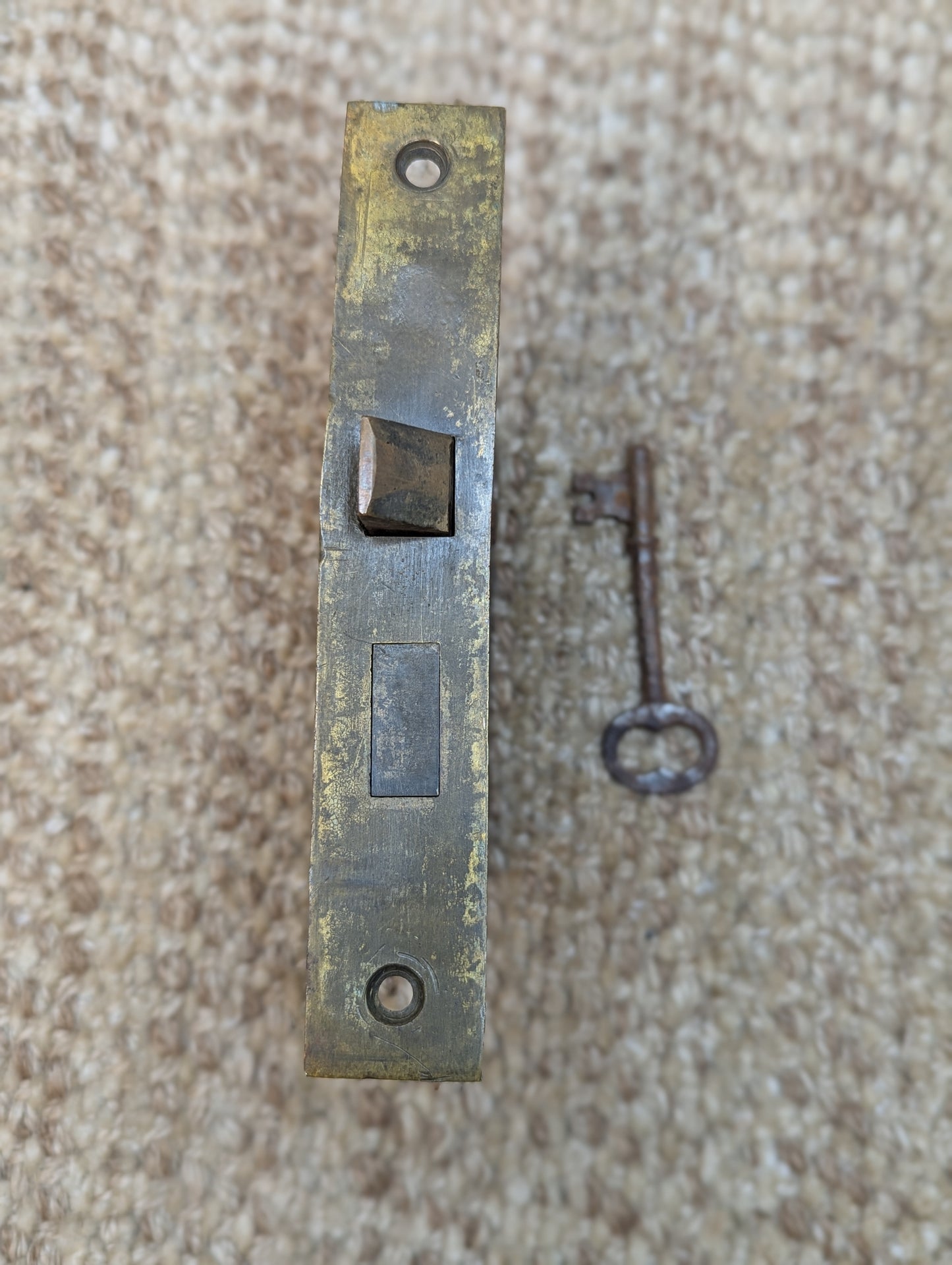 Antique F.G.I & Co. Interior Mortise Lock Door Hardware #500 With Key