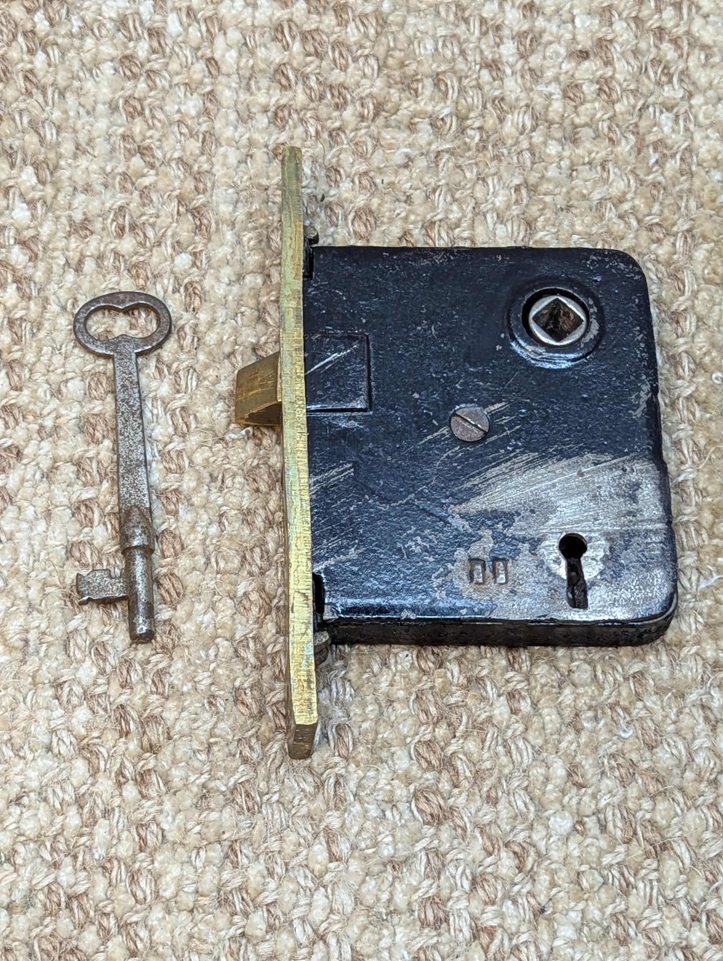 Antique Interior Mortise Lock Door Hardware #25 With Key