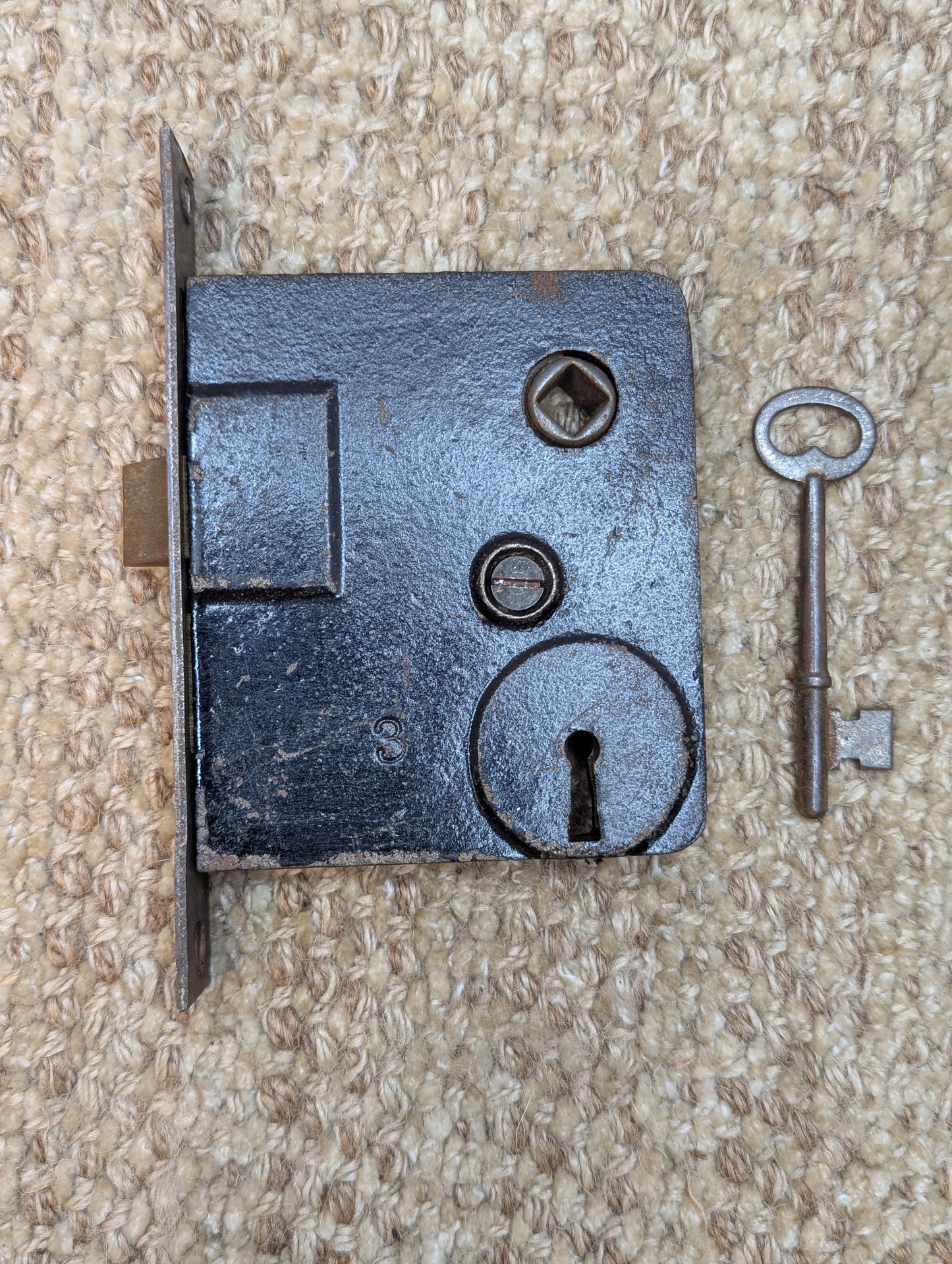 Antique Interior Mortise Lock Door Hardware #Y.2.3 With Key