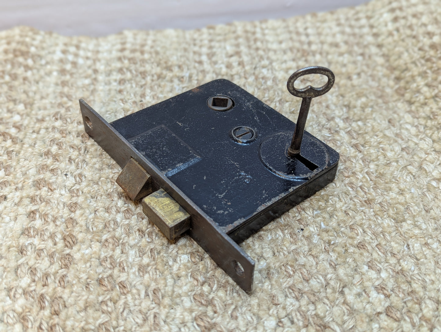 Antique Interior Mortise Lock Door Hardware #Y.2.3 With Key