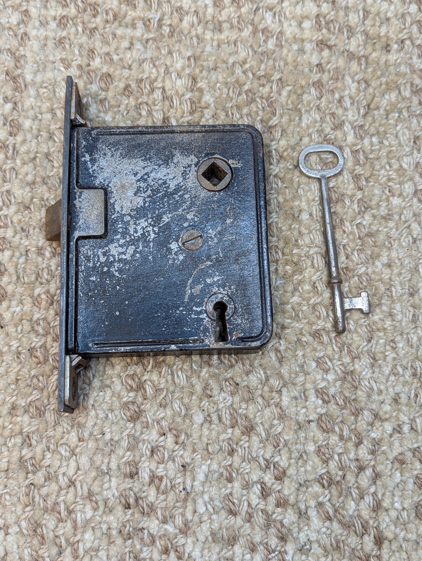 Antique Interior Mortise Lock Door Hardware #2 With Key