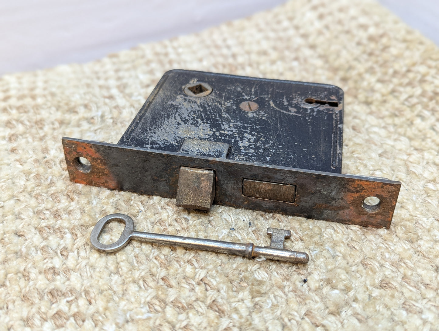 Antique Interior Mortise Lock Door Hardware #2 With Key