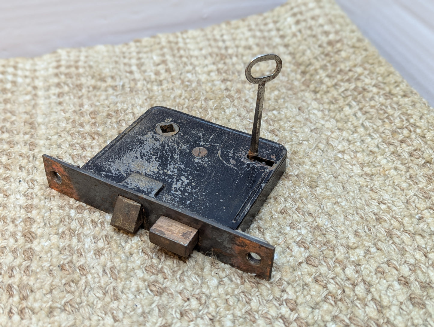 Antique Interior Mortise Lock Door Hardware #2 With Key