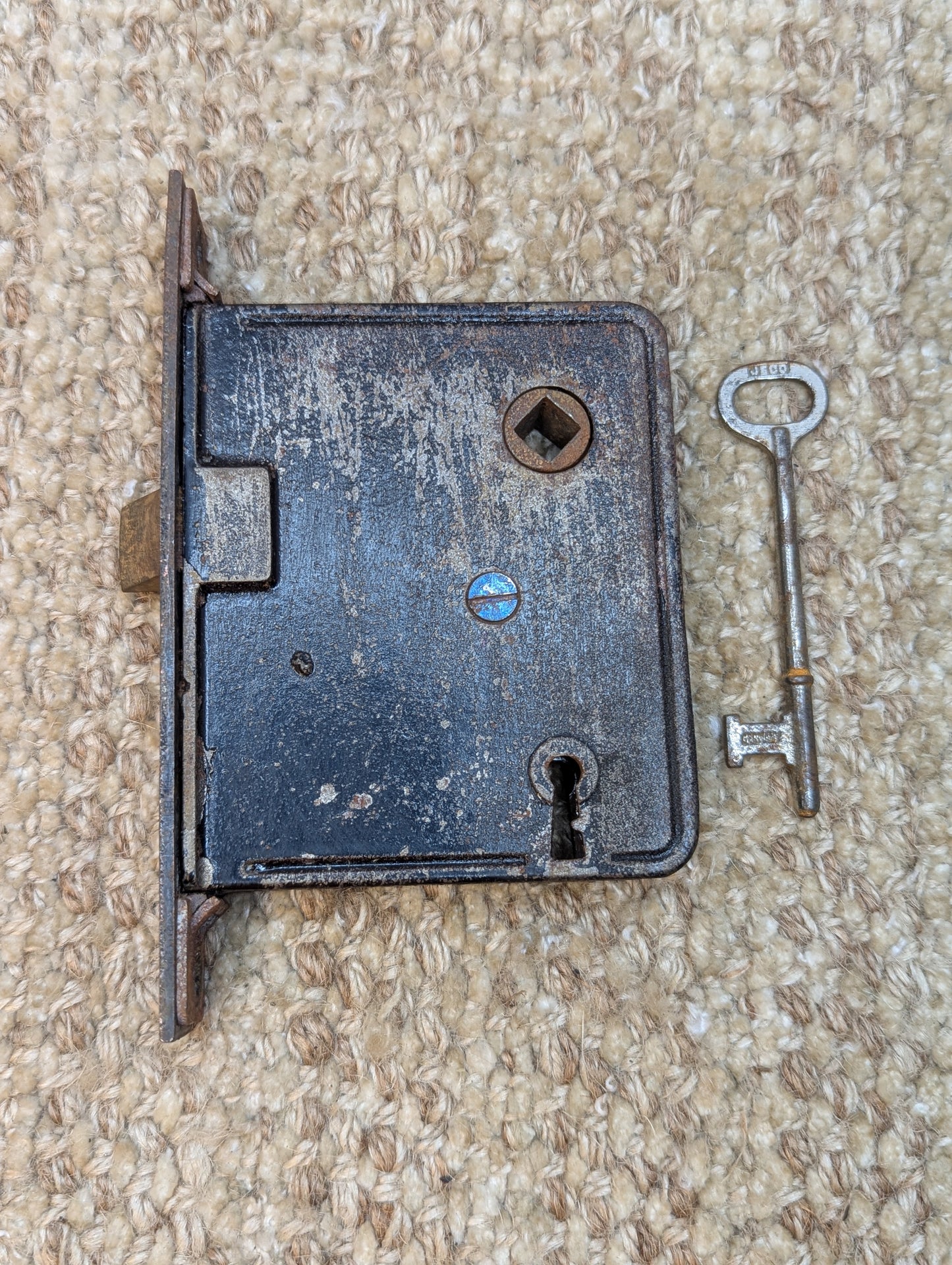 Antique Interior Mortise Lock Door Hardware #1 With Key