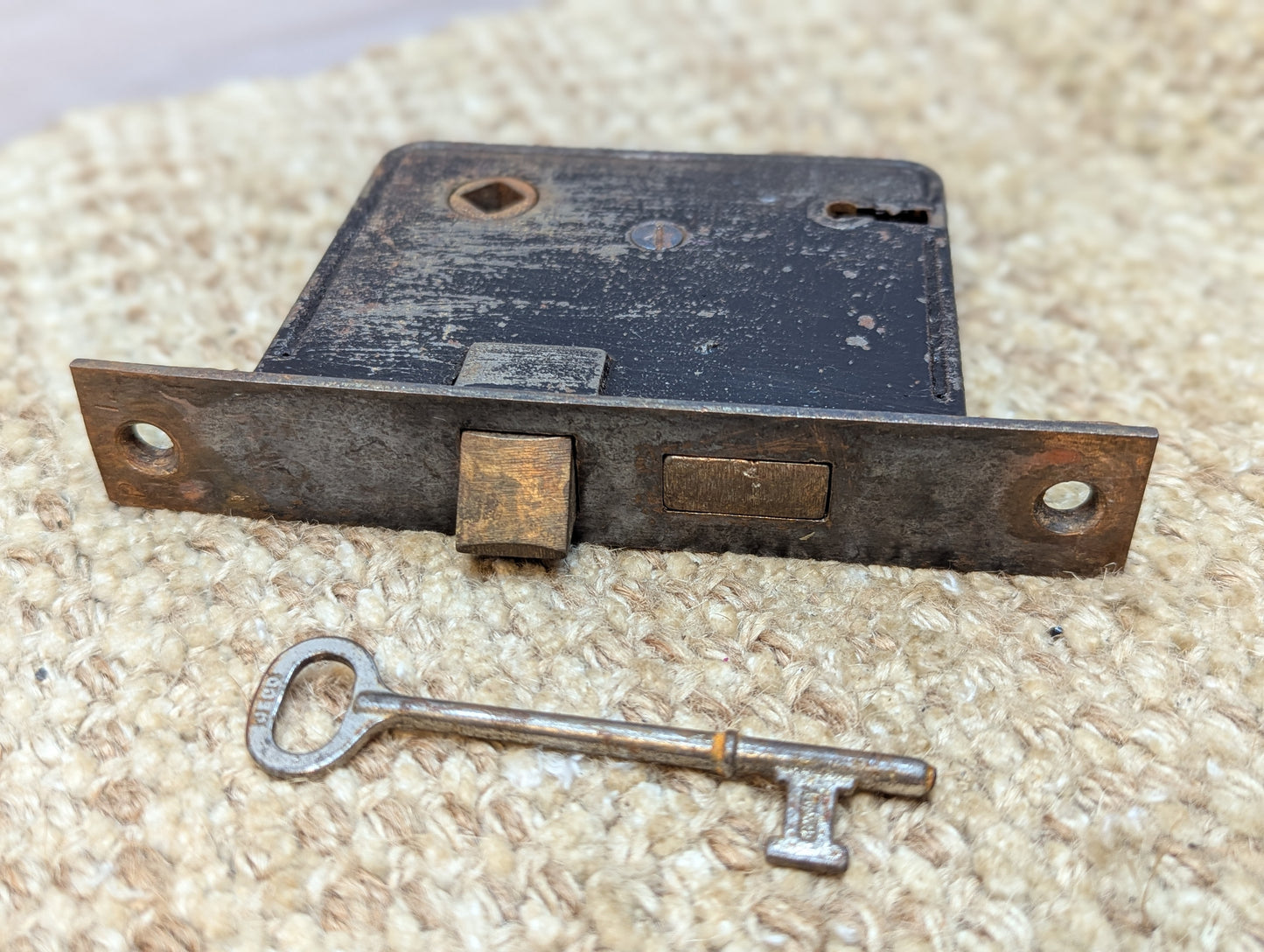 Antique Interior Mortise Lock Door Hardware #1 With Key
