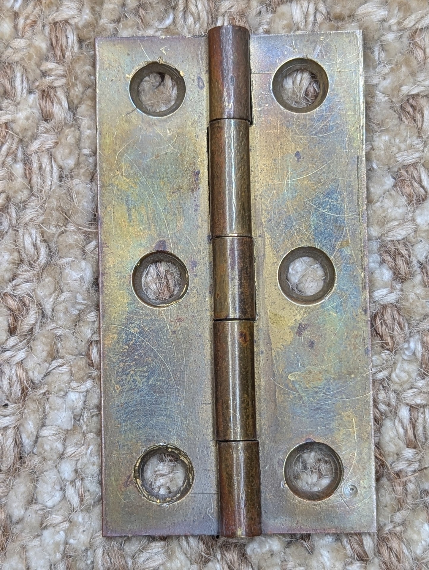 Pair Of 1 5/8" x 3" Antique Brass Cabinet Door Hinge