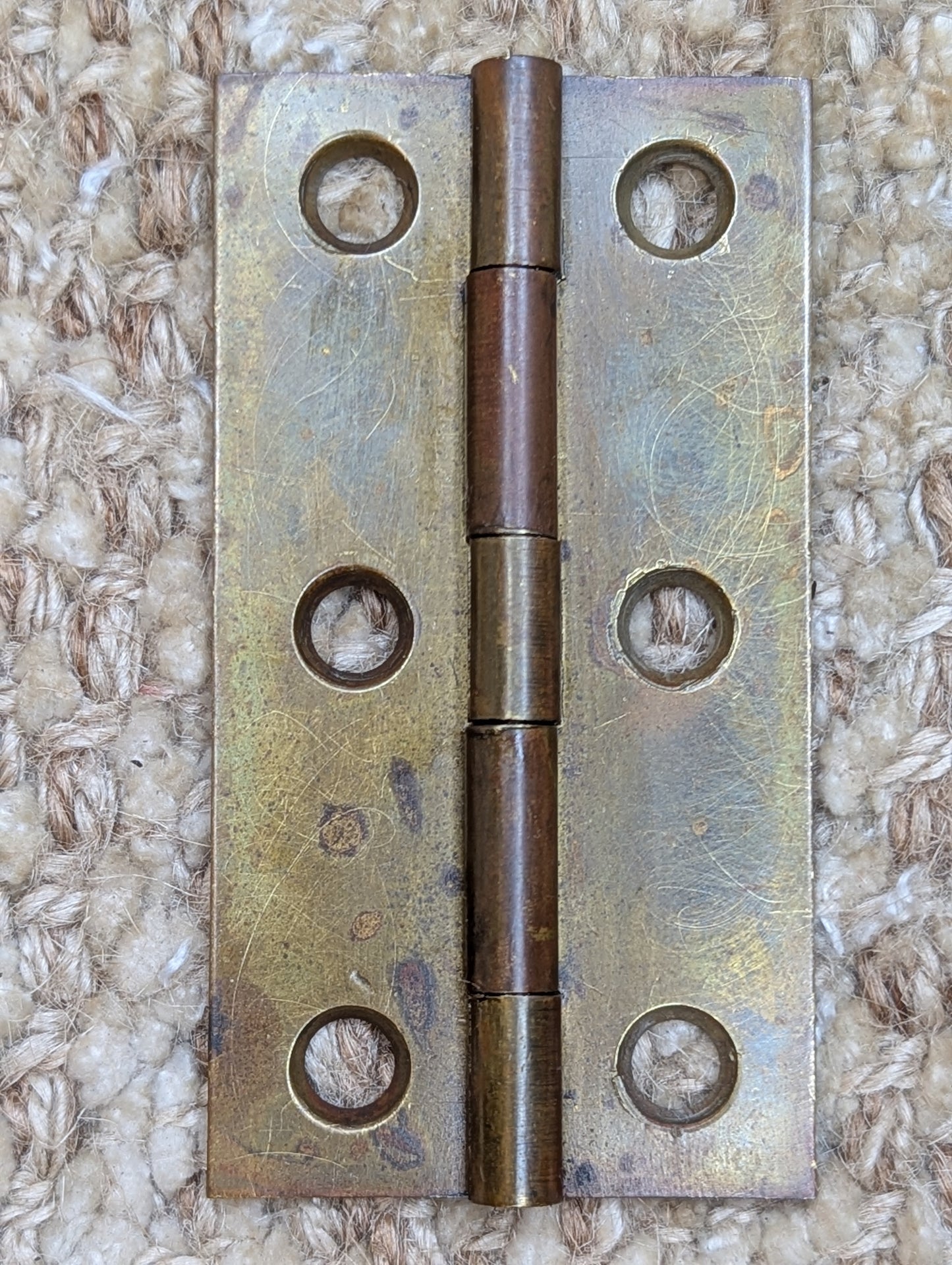 Pair Of 1 5/8" x 3" Antique Brass Cabinet Door Hinge