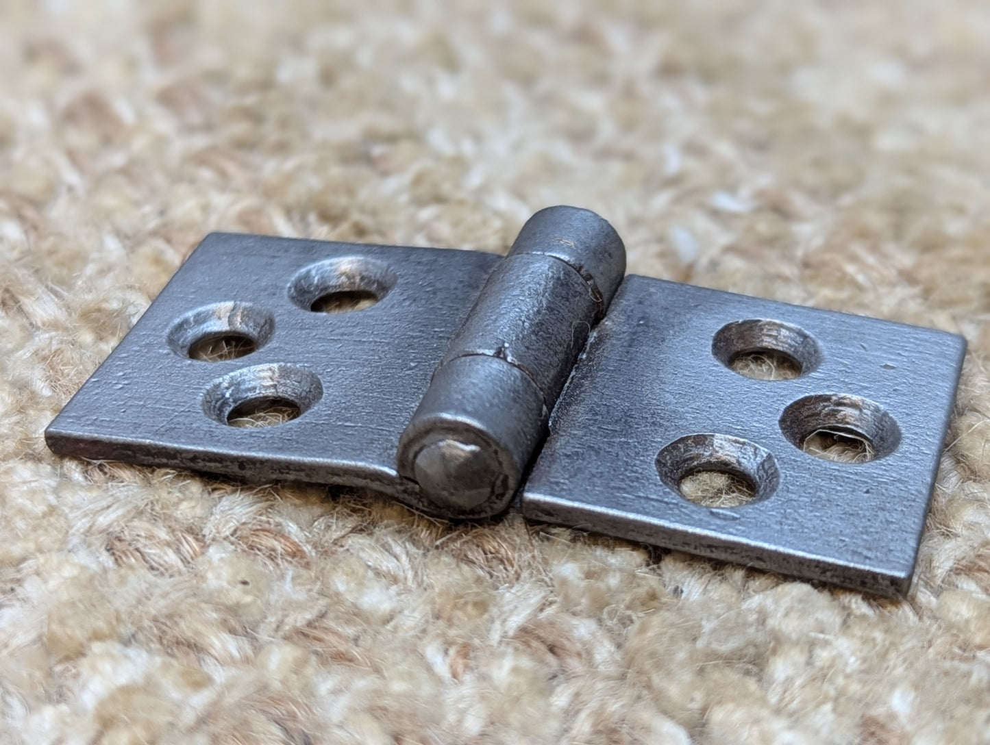 1 1/16" x 2 3/16" Antique Steel Cabinet Door Hinge