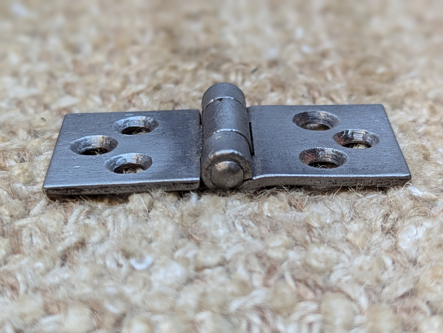 1 1/16" x 2 3/16" Antique Steel Cabinet Door Hinge