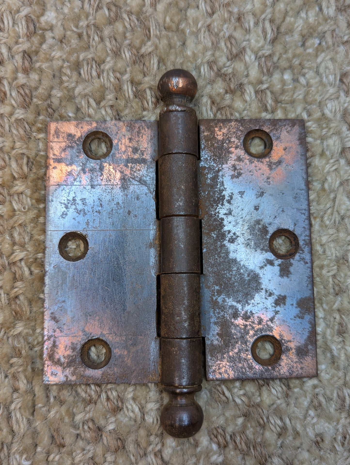 3" x 3" Antique National Ball Tip Door Hinge